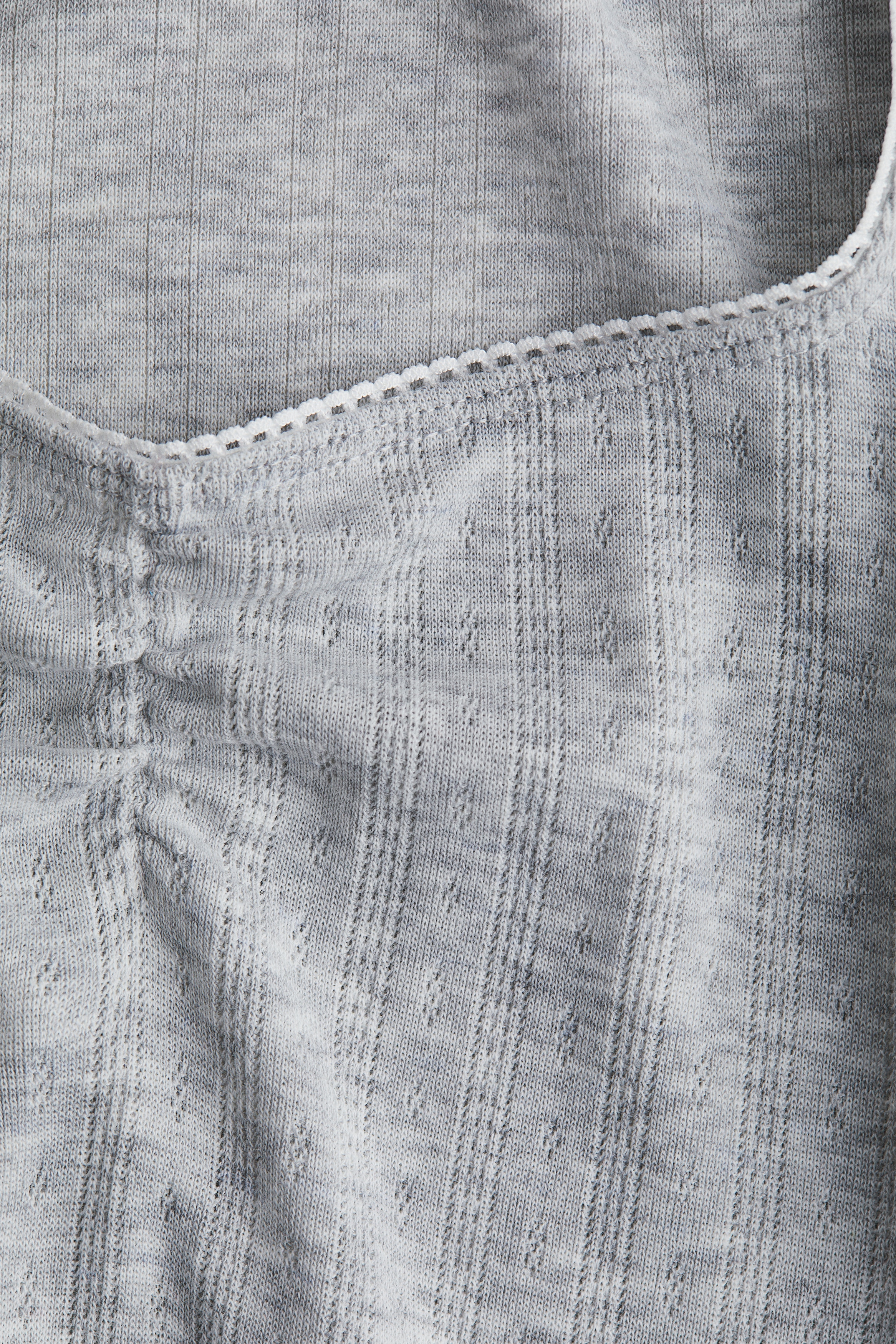 Picot-trimmed T-shirt