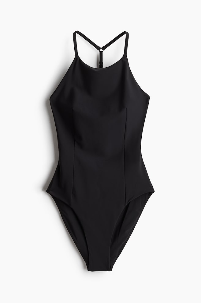 Sports swimsuit - Black/White - 1