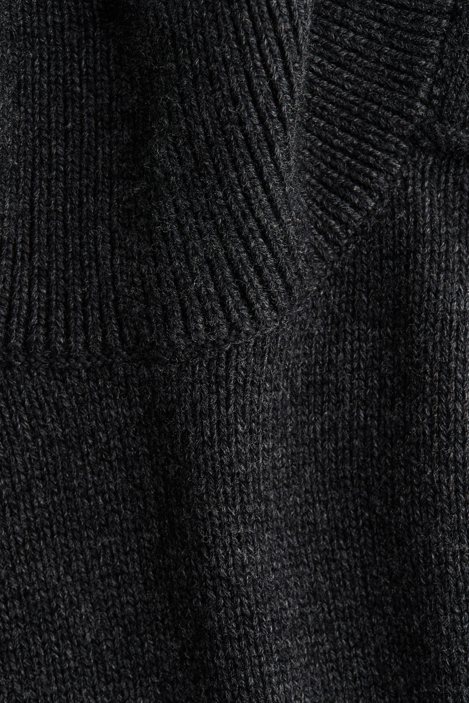 Женский свитер H&M Cashmere-Blend Turtleneck, цвет: Чёрный — фото 7