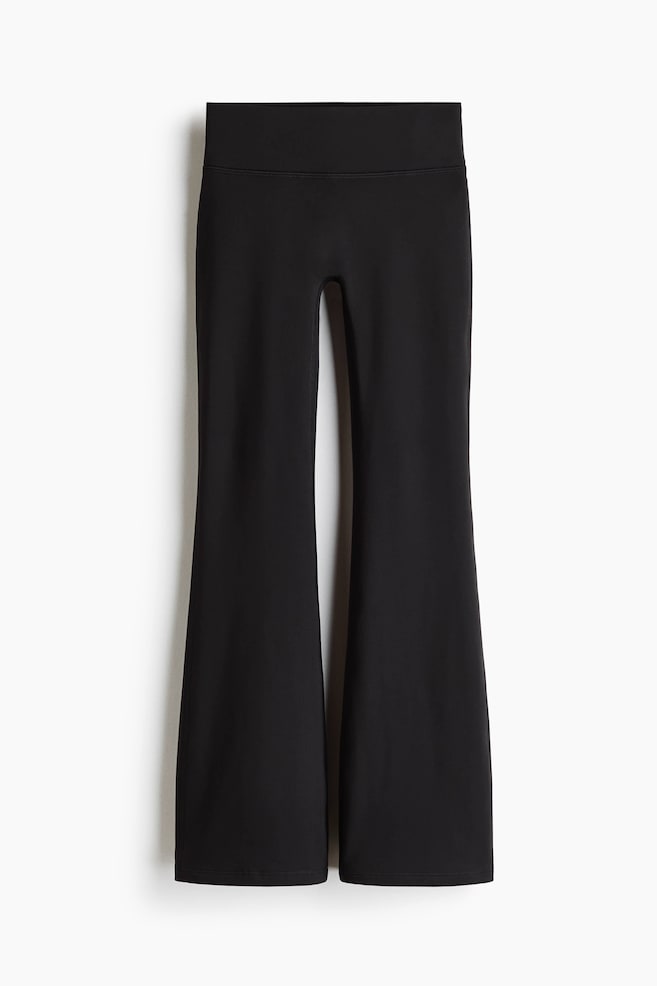 Flared warming leggings with SoftMove™ - Black/Dark brown/Steel blue - 1