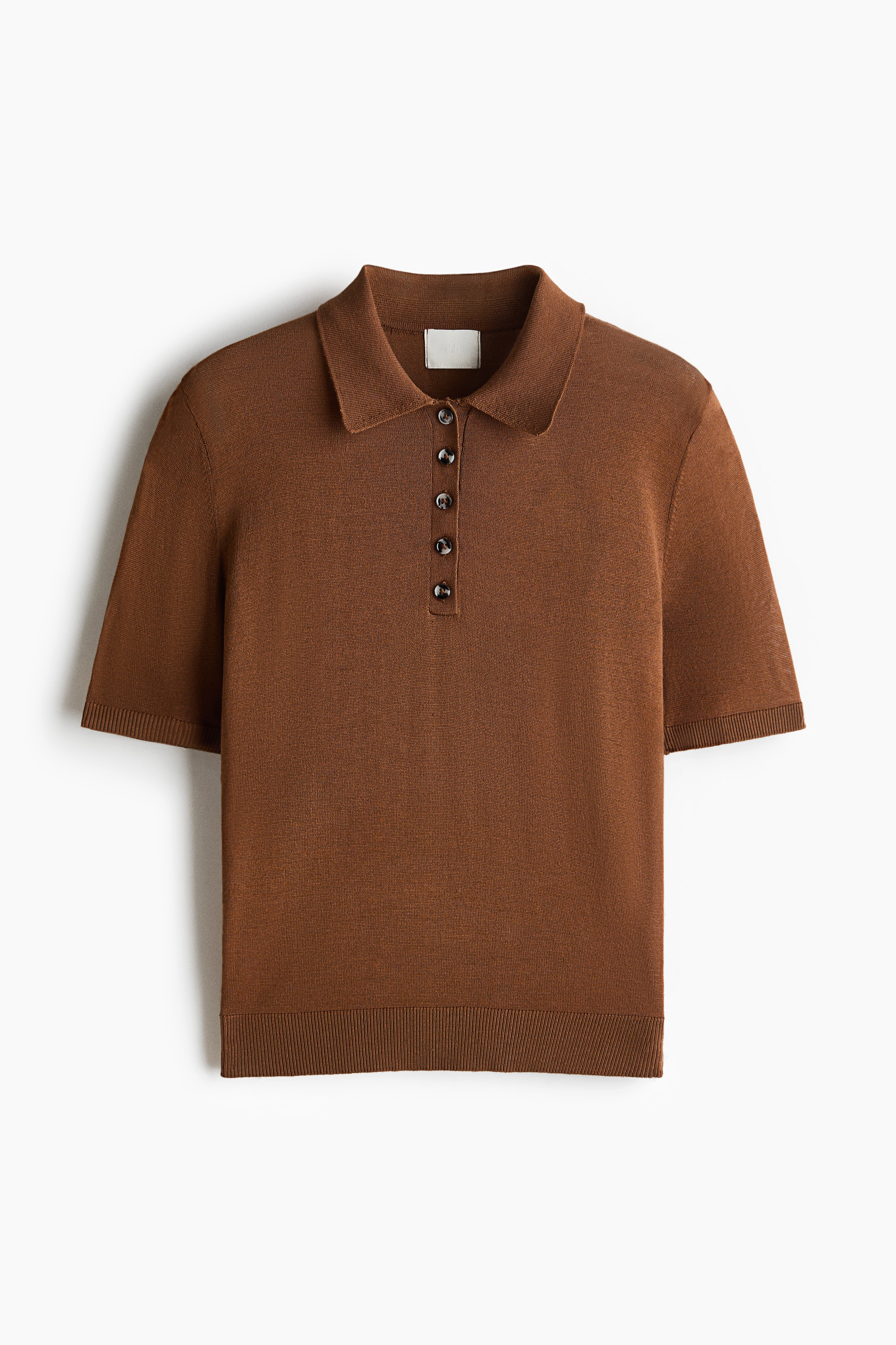 Playera polo tejida - Café/Rojo/Azul marino