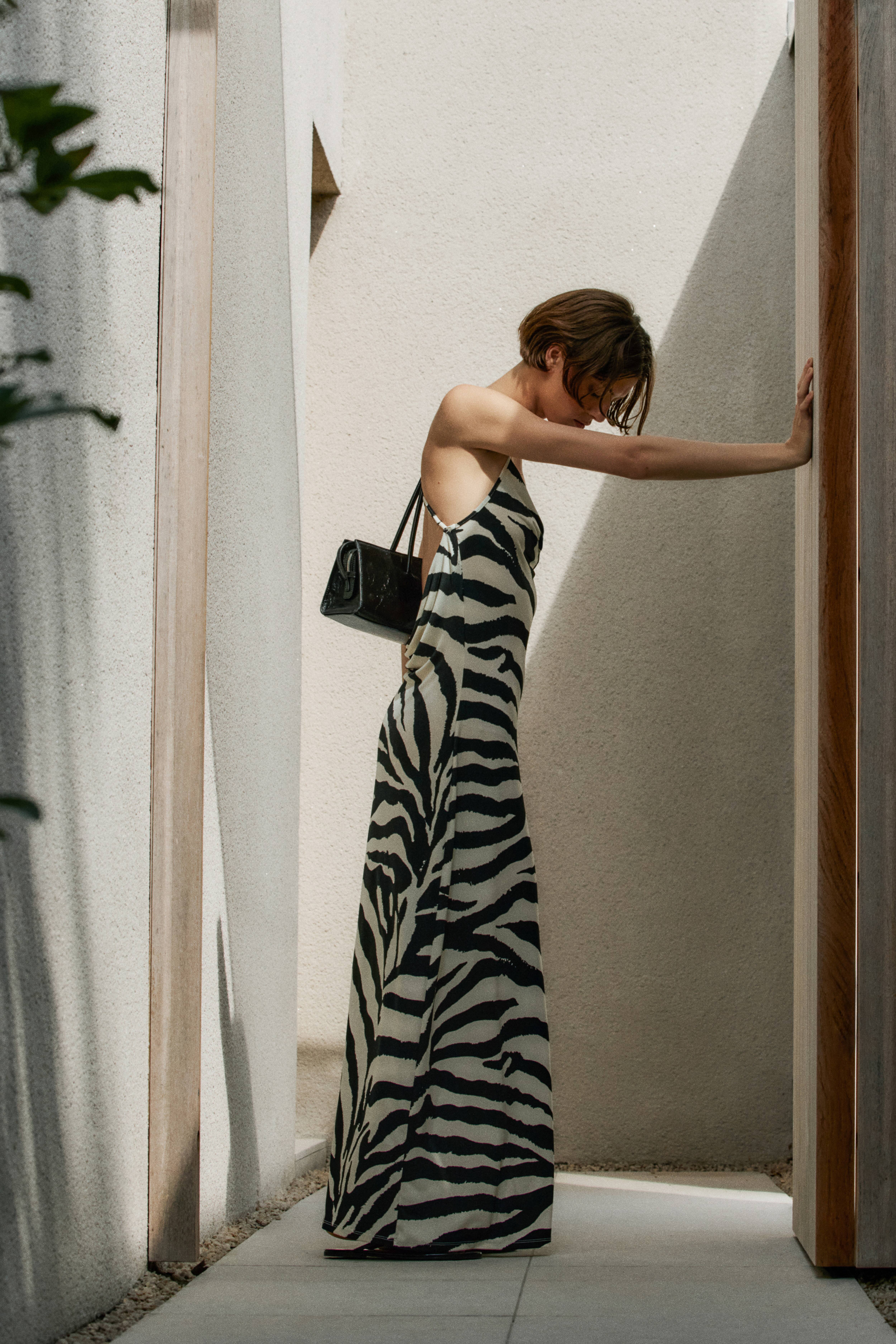 Robe imprimée avec encolure bénitier