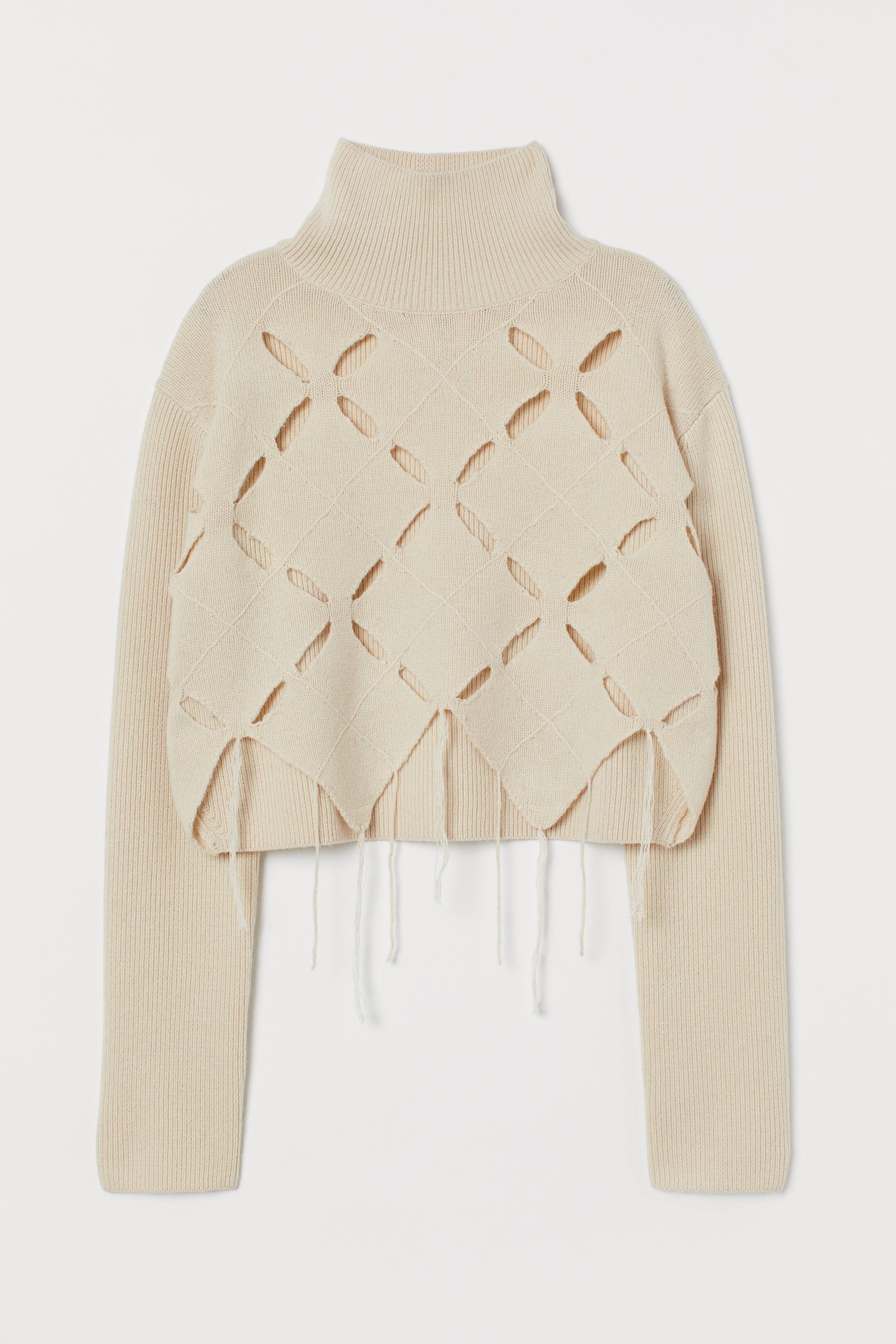 View larger image: Cashmere-blend jumper - Light beige - Ladies | H&M 1