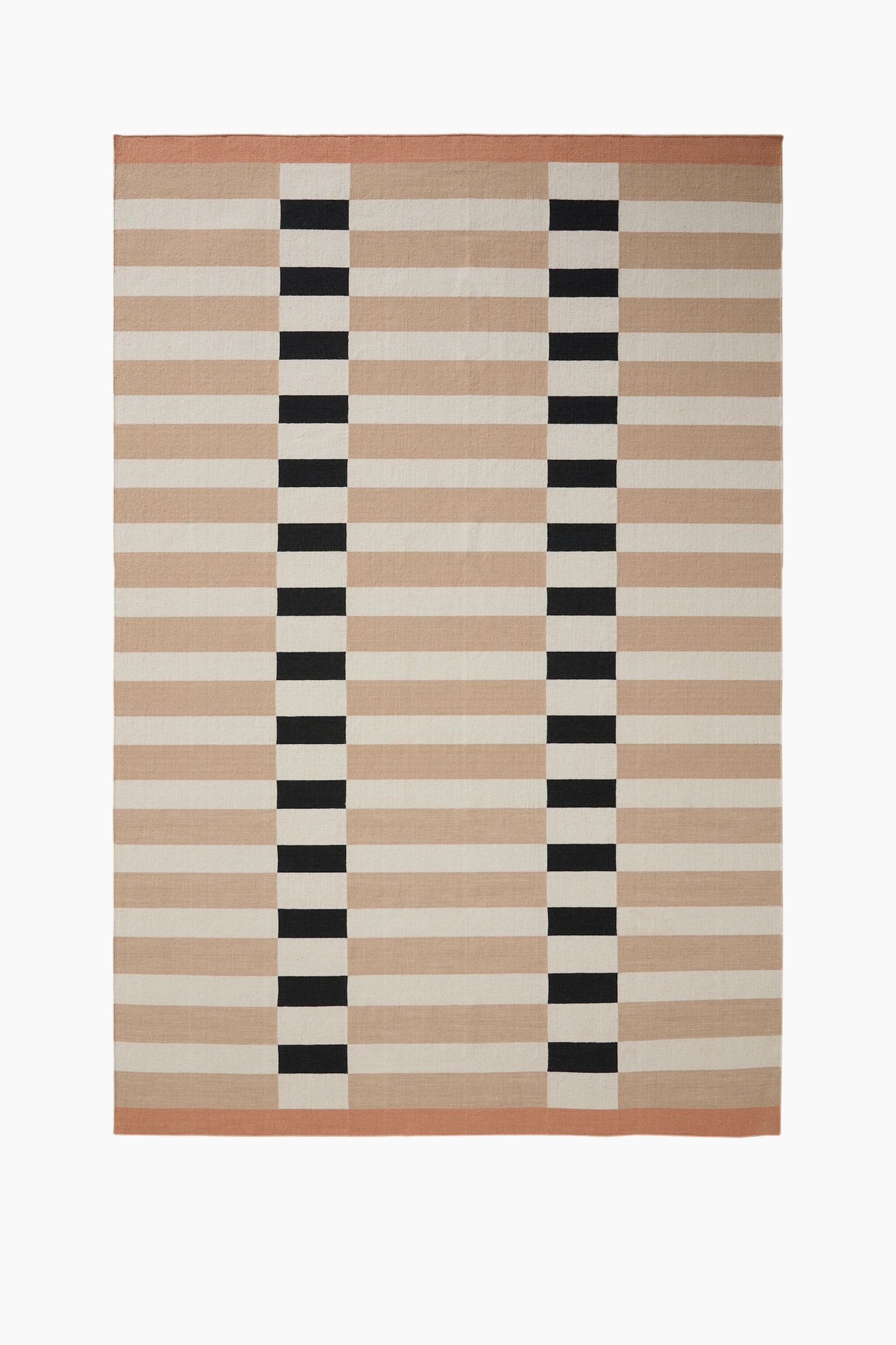 Alfombra De Tejido Plano Judith-Beige/negro - 1