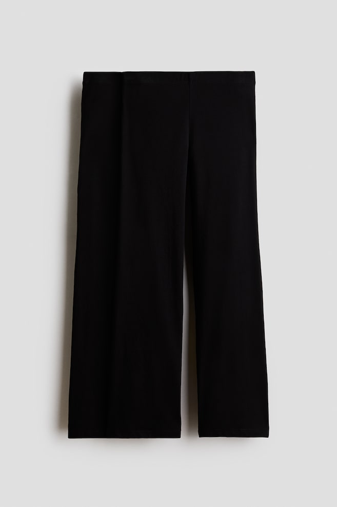 2-pack flared cotton leggings - Black - 1