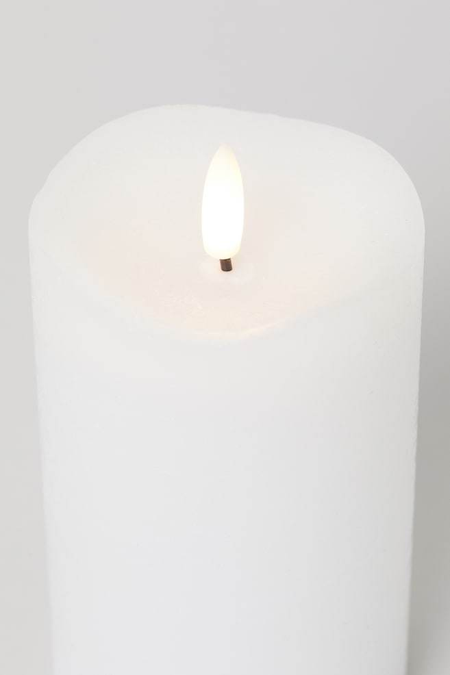 LED pillar candle - White - 2