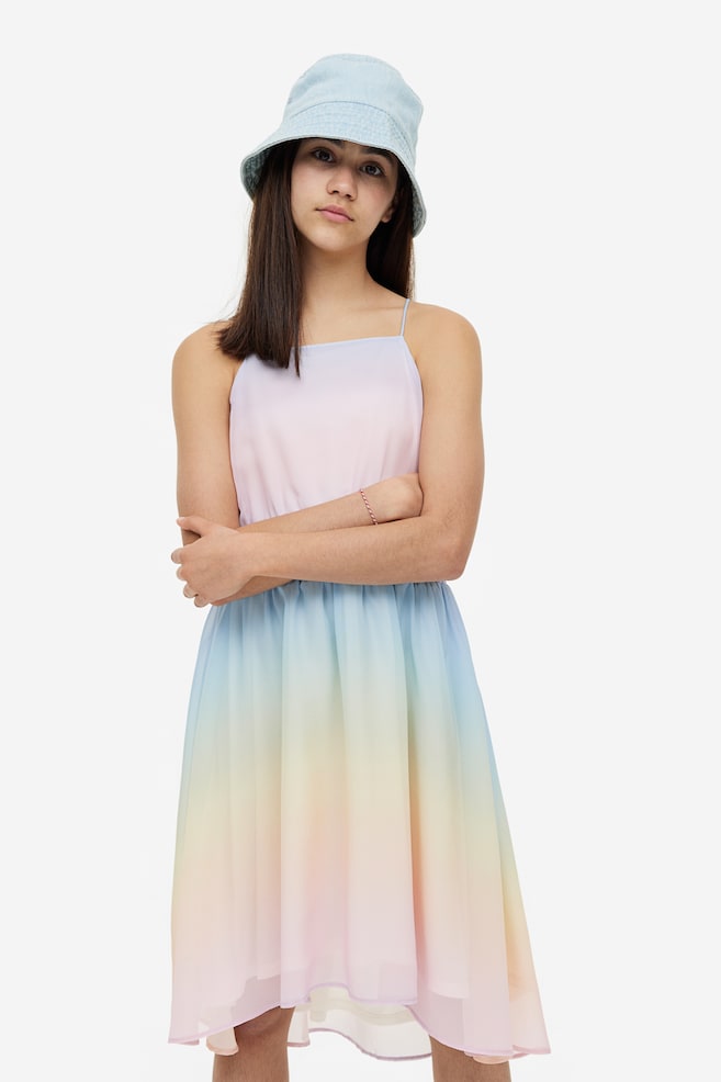 Mønstret kjole - Lys rosa/Hvid/Blomstret - 2