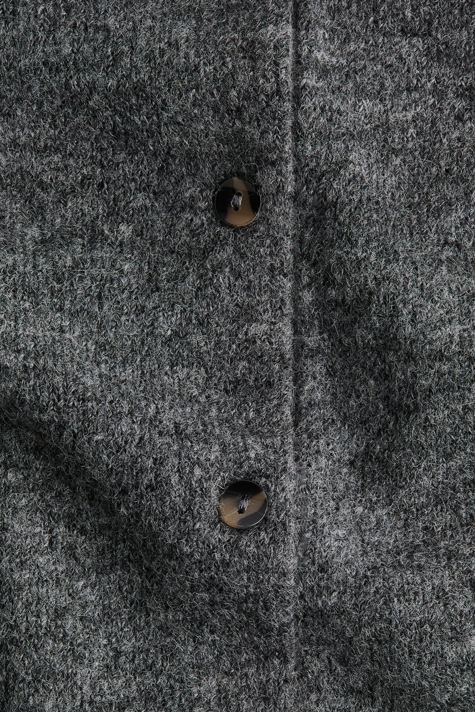 Loose-fit cardigan - Dark grey marl/Dark brown/Navy blue/Brown/Black/Greige marl/Light green marl/Beige marl/Burgundy/Dark grey marl - 2