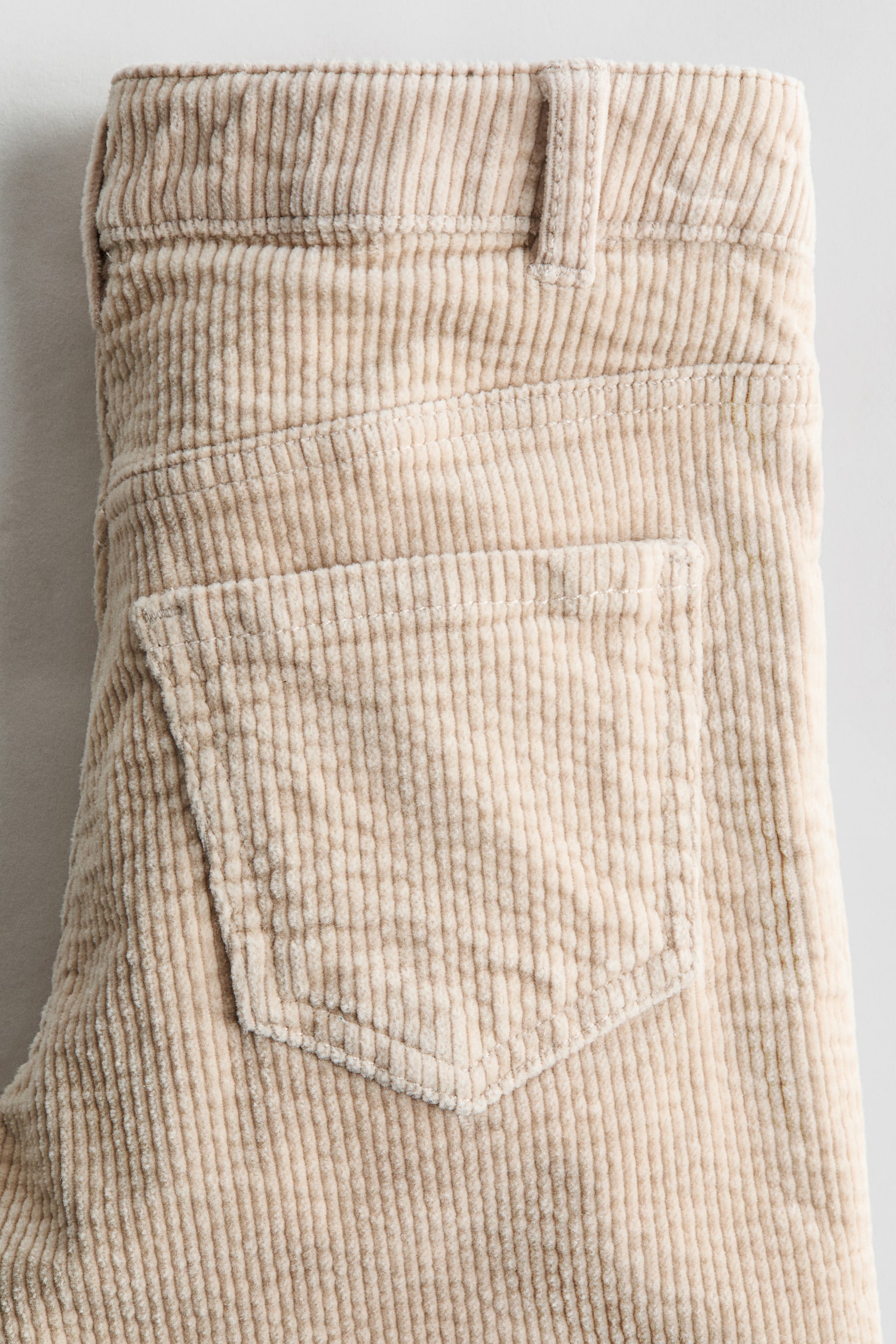 Детские брюки H&M Wide-Leg Corduroy, цвет: Бежевый — фото 2