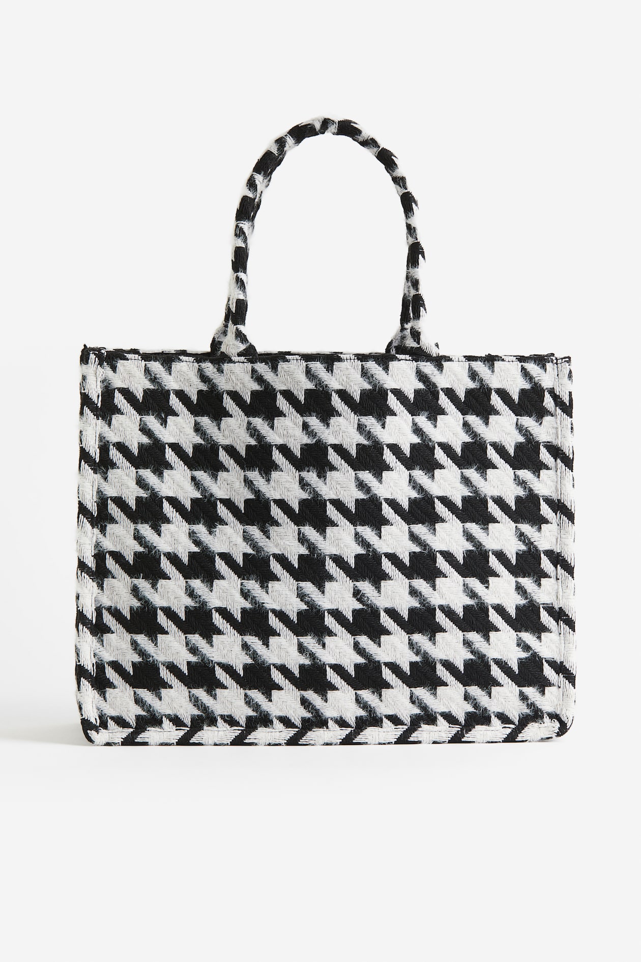 Shopper Black/Dogtooth-patterned Ladies H&M IN
