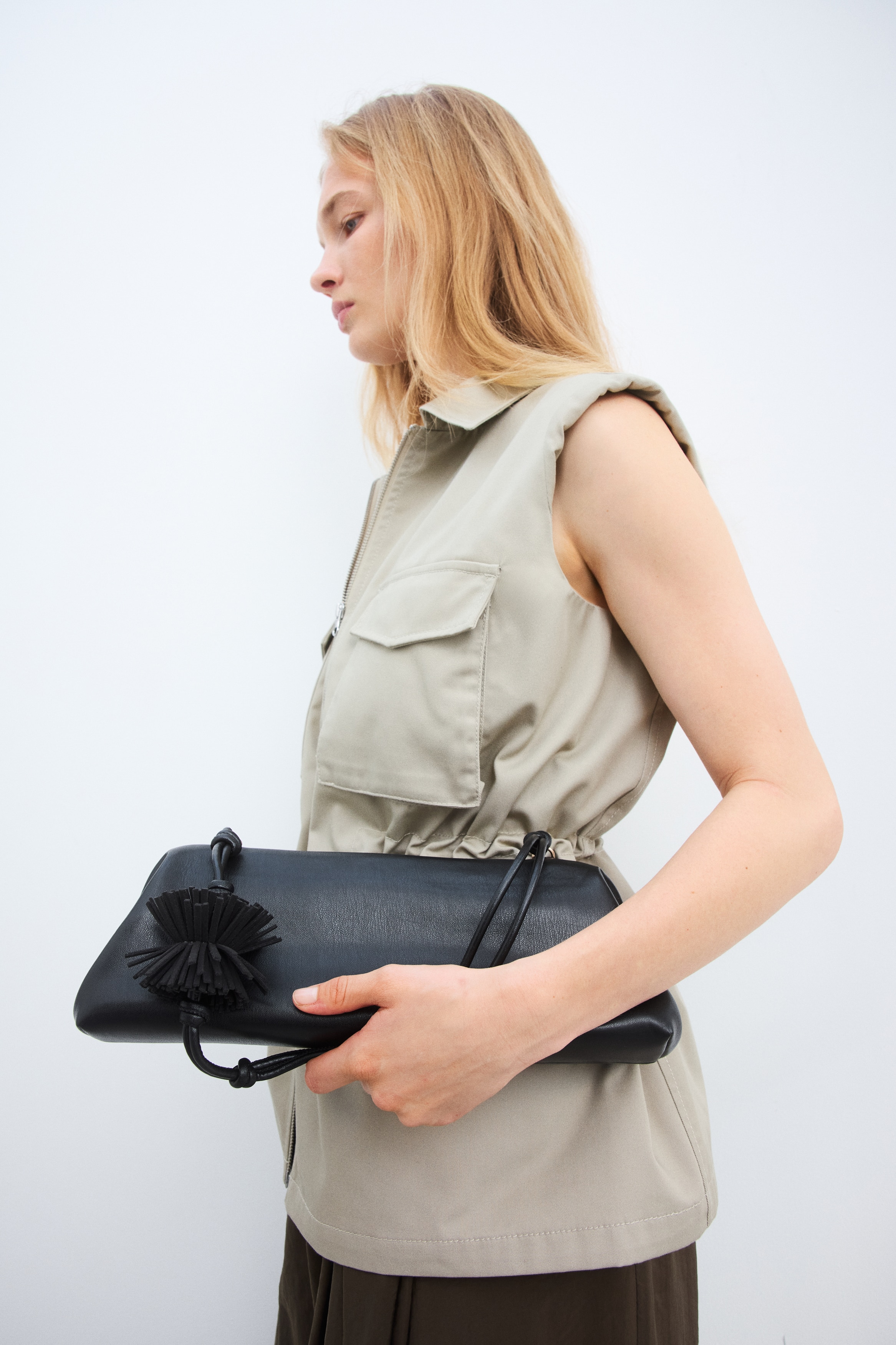 Pompom-Detail Shoulder Bag by H&M