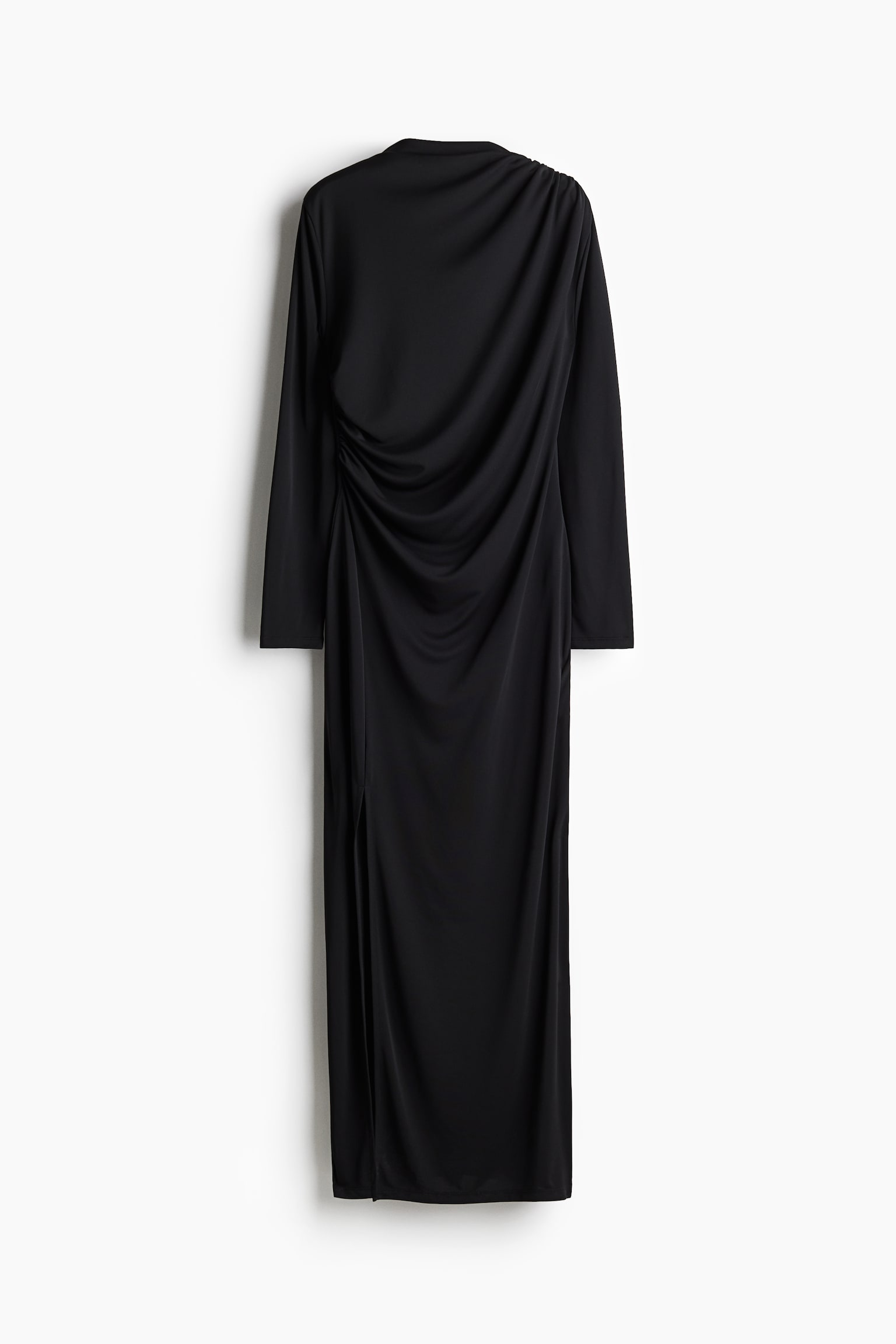 Draped maxi dress - Black - 2