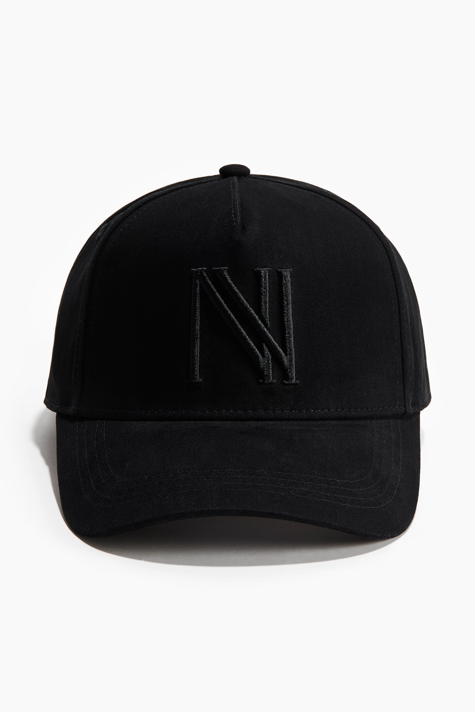 Casquette en twill de coton avec motif - Noir/N
