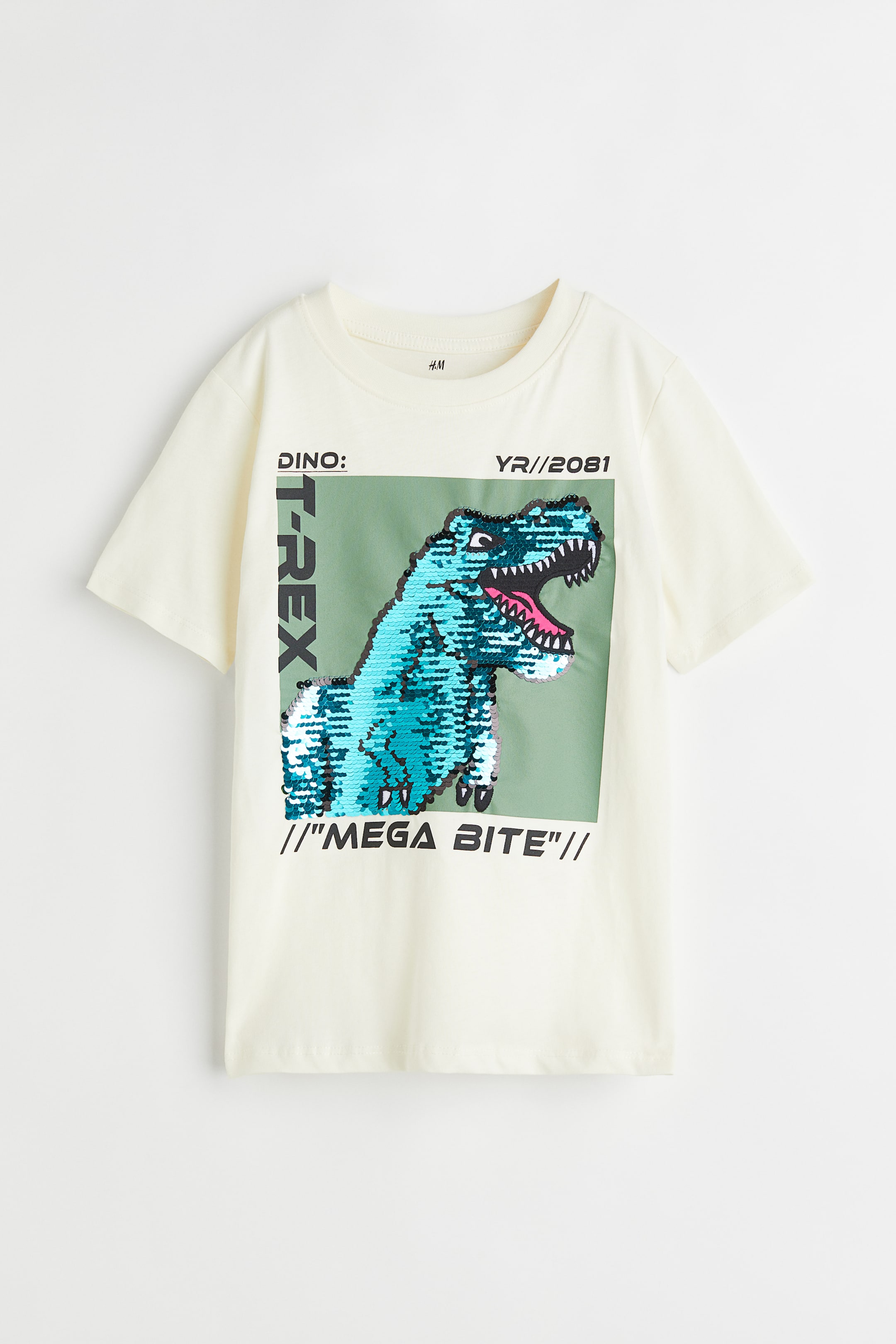 View larger image: Interactive Design Tee - Cream/Dinosaur - Kids | H&M AU 1