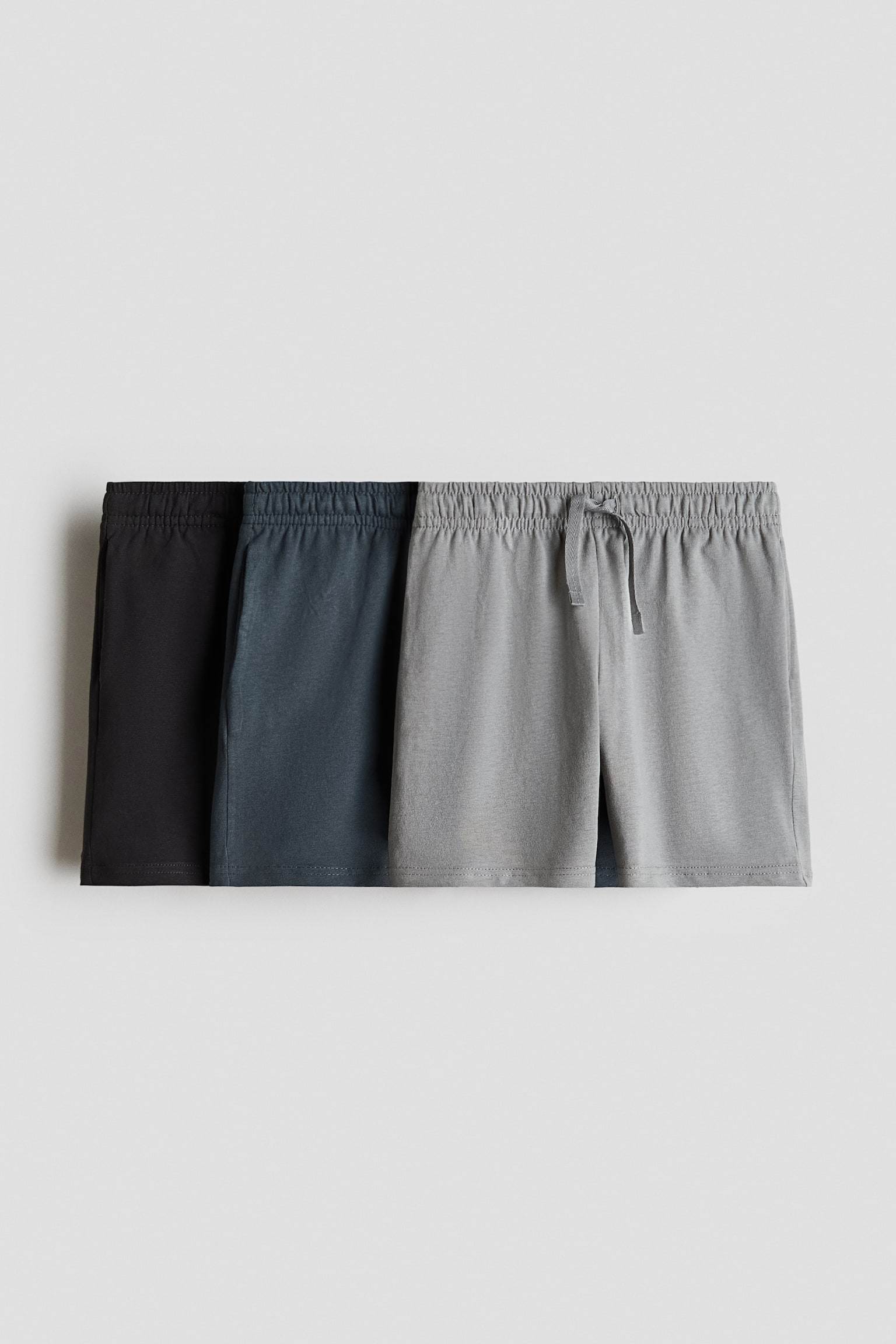 3-pack Shorts de algodón - Gris/Gris oscuro/Negro