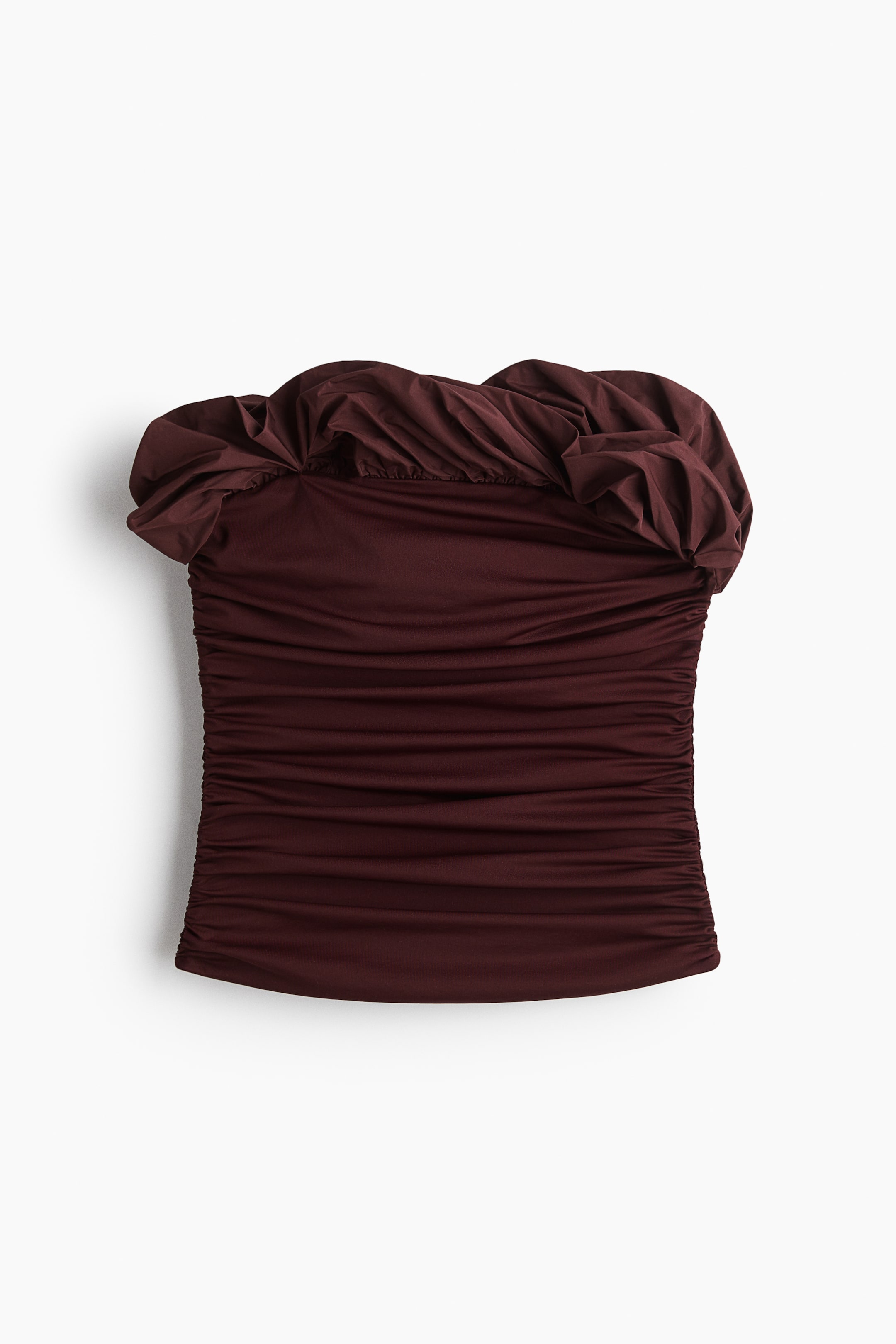 View larger image: Draped tube top - Burgundy - Ladies | H&M IN 4