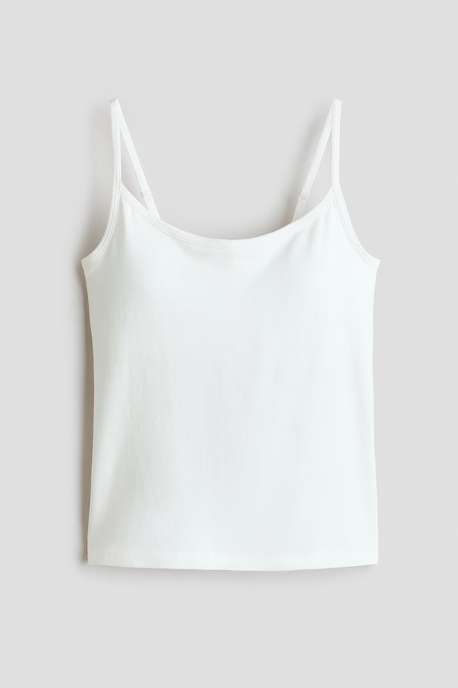 Padded Camisole Top - White/Black - 1