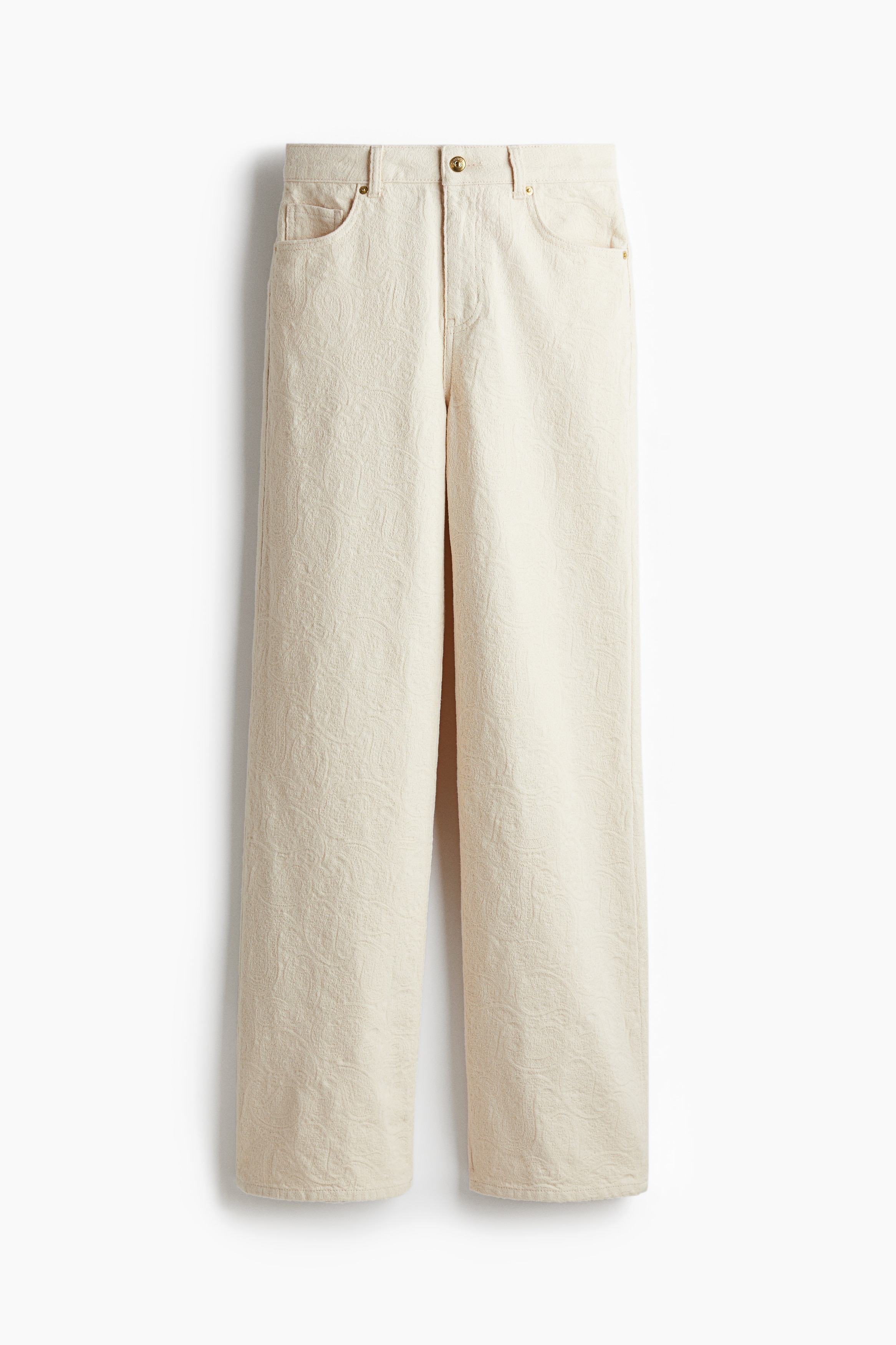 Wide High Jeans - Creme