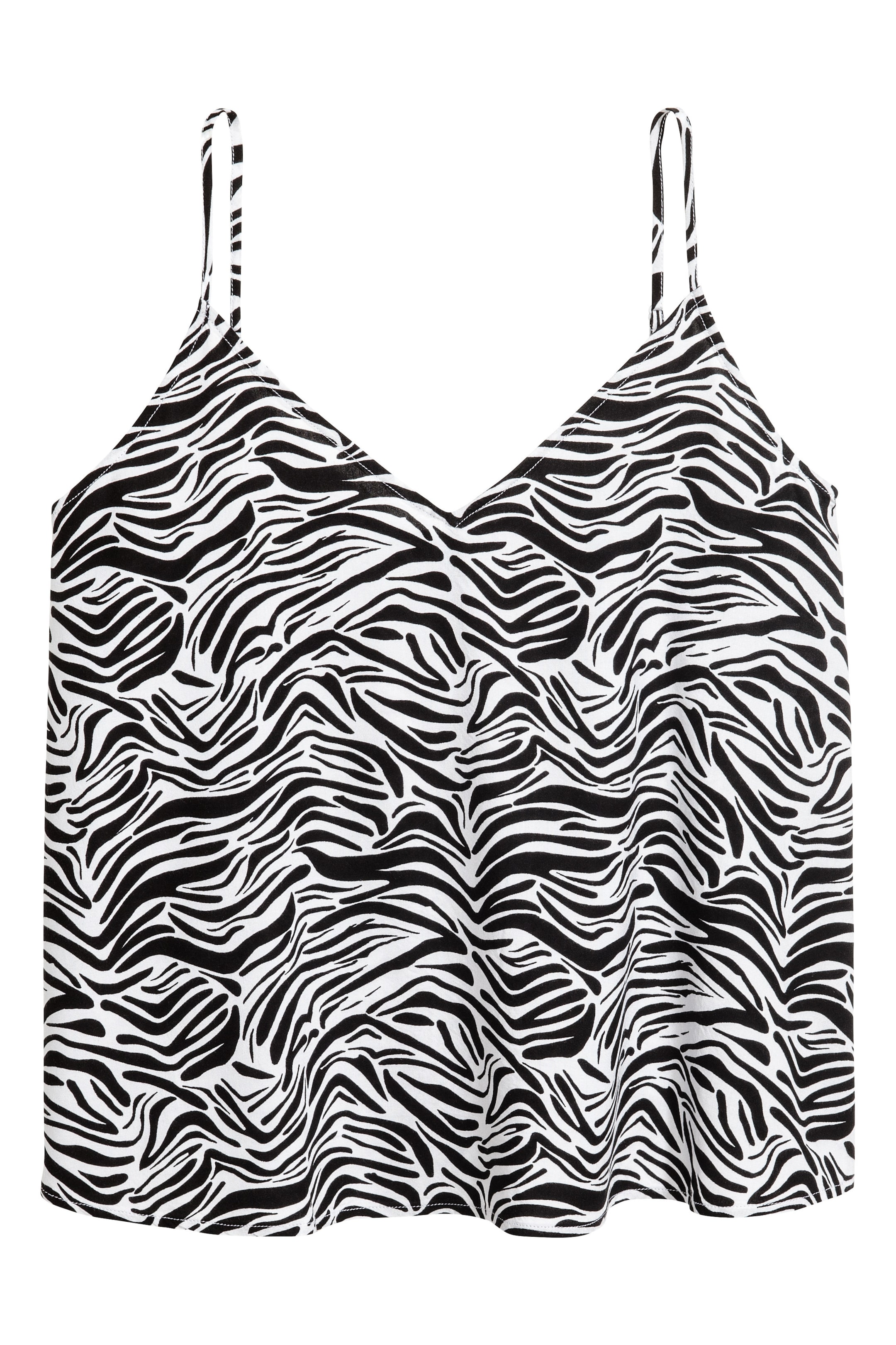 Agrandir l'image: Top à encolure en V - Motif zébré - FEMME | H&M FR 1