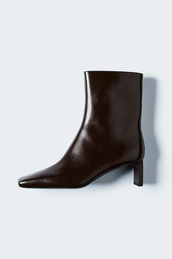 Bottines à talon - Marron foncé/Noir - 2