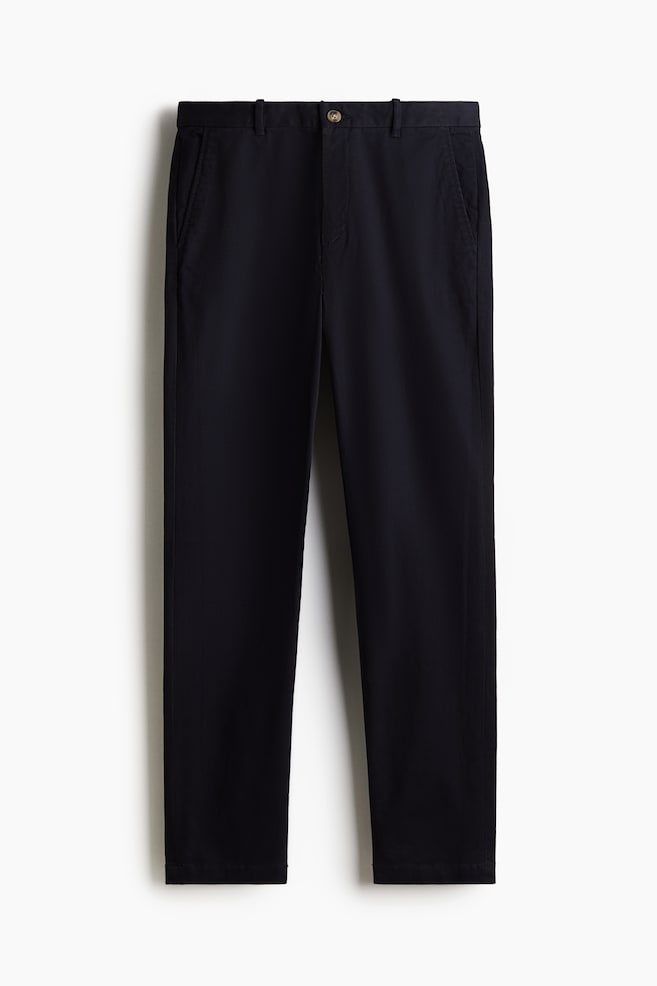 Slim Fit Cotton chinos - Navy blue/Black - 1