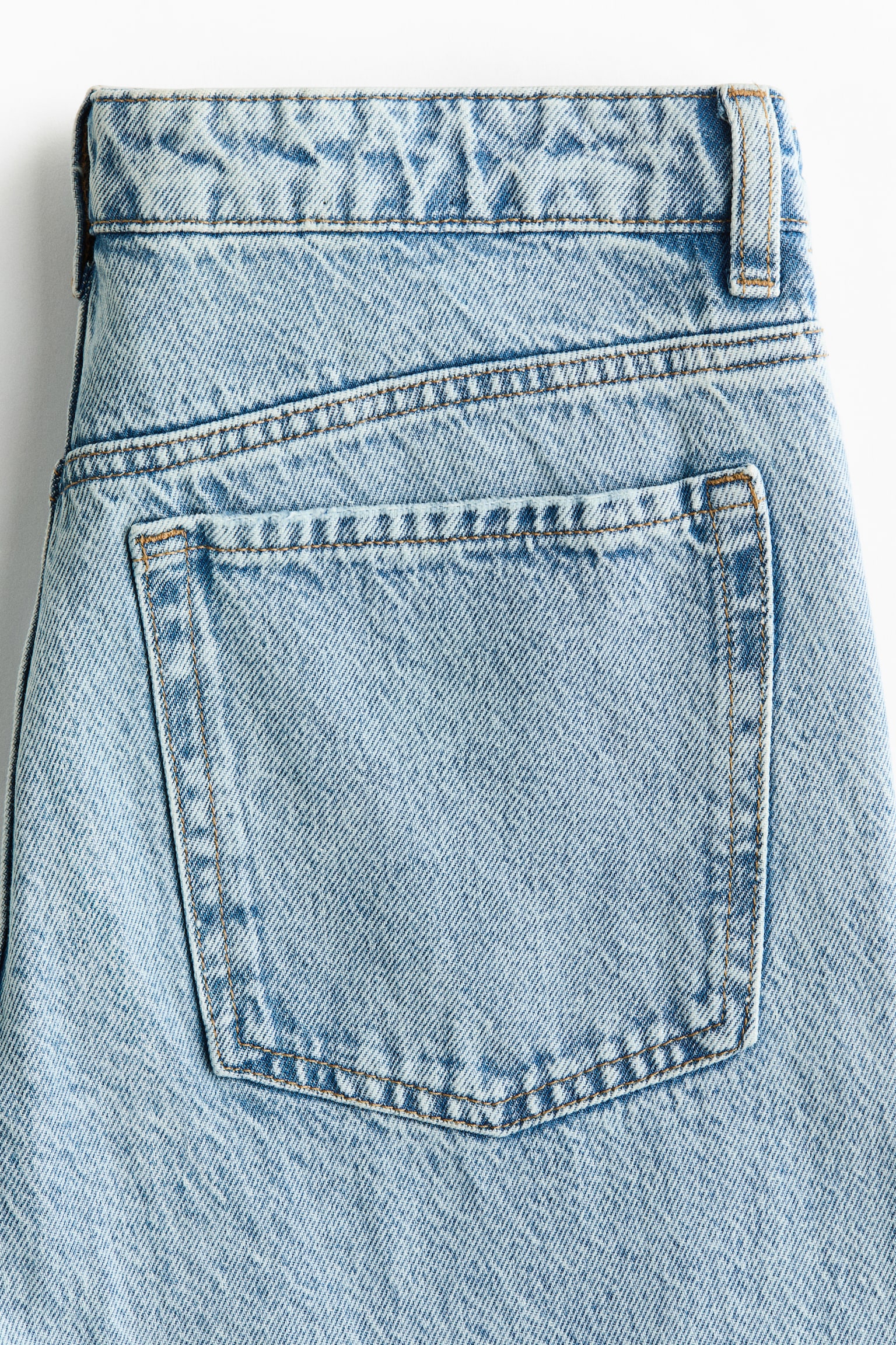 Женские джинсы H&M Wide-Leg Regular Waist, цвет: Светлый джинсовый синий — фото 6