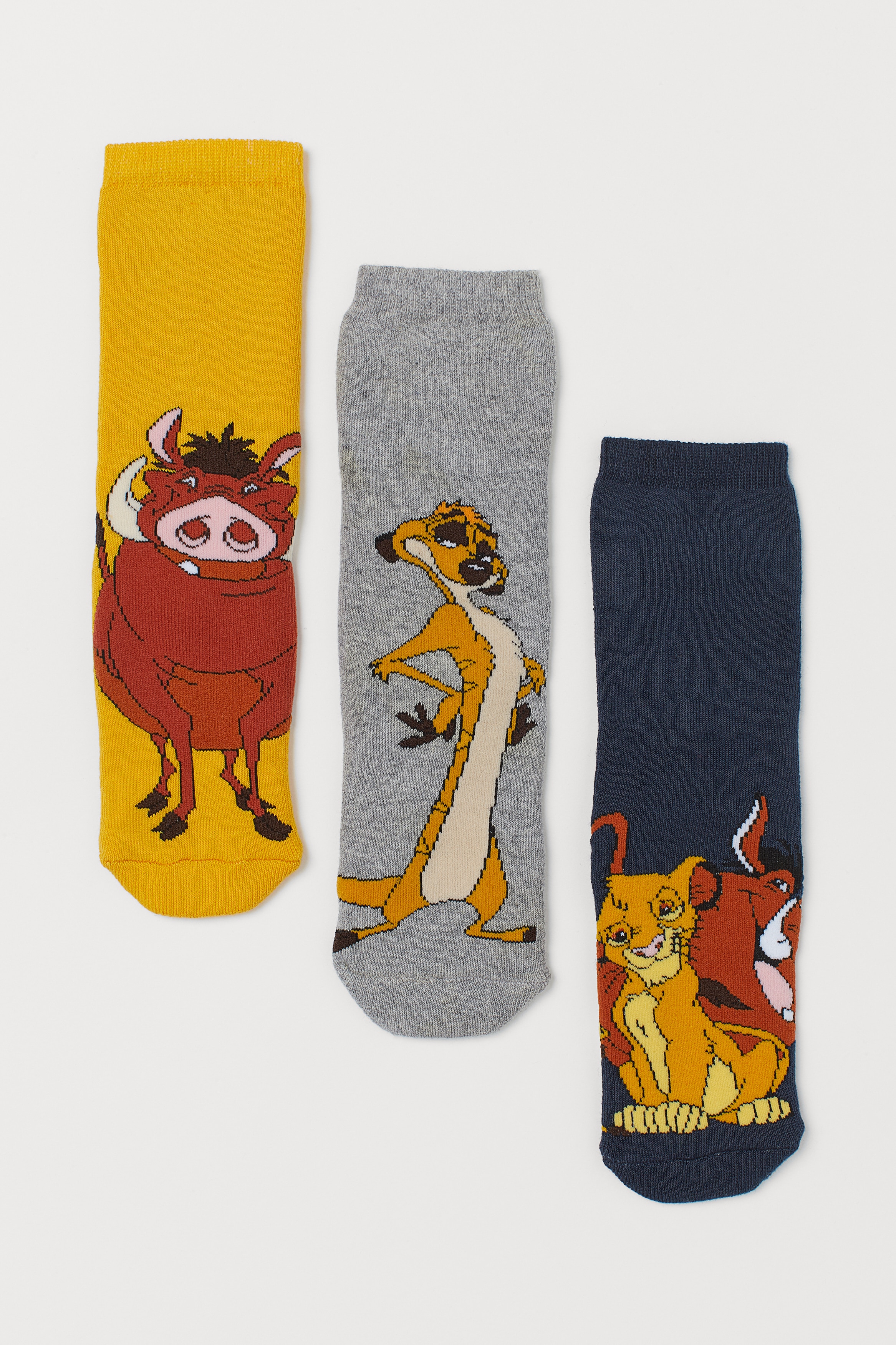 パイルソックス 3足セット - ダークブルー／ライオン・キング - Kids