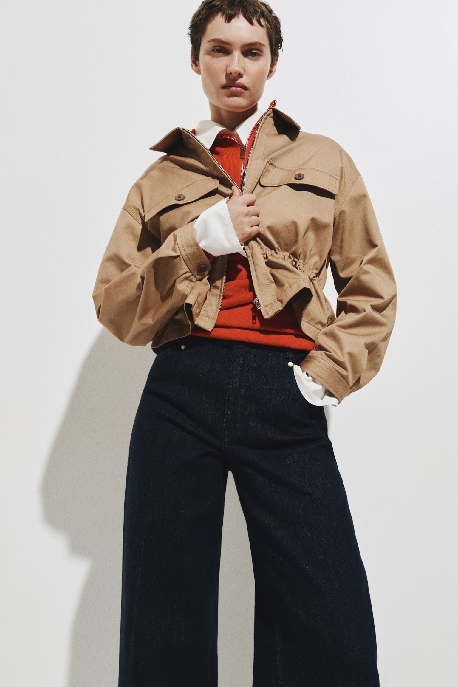 Wide High Waist Jeans - Navy denim blue - 3