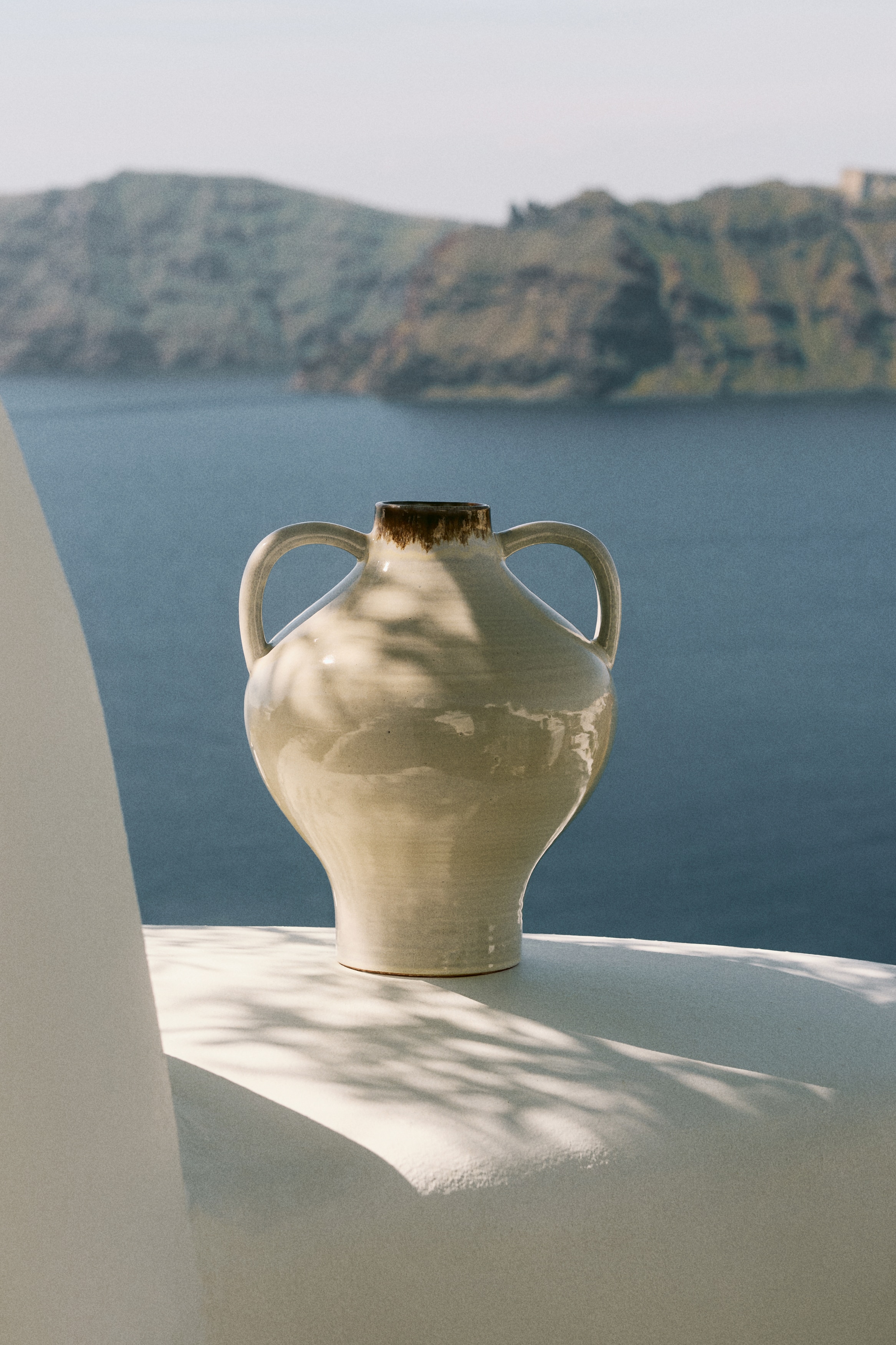 Grande vaso in terracotta - Bianco