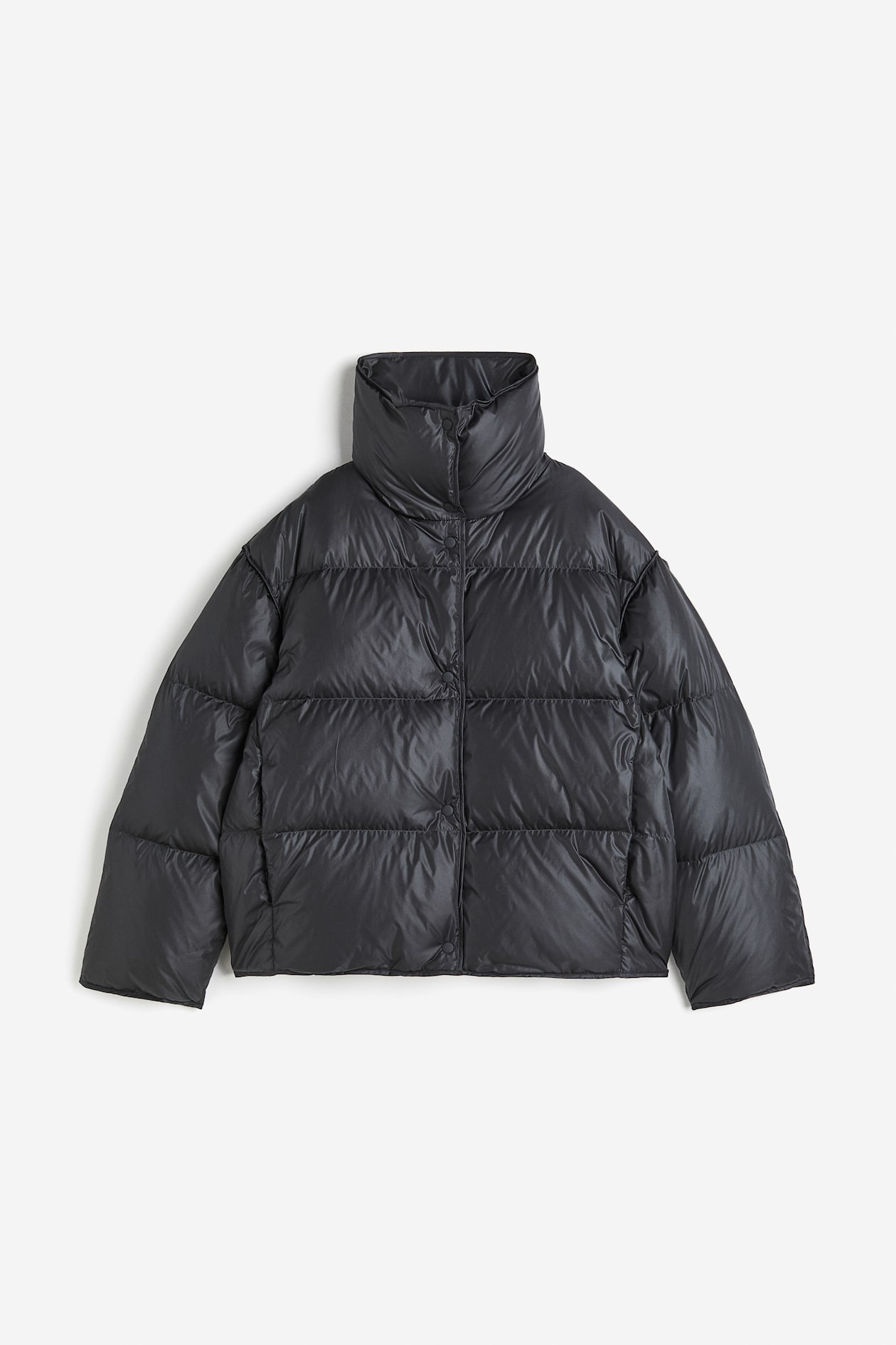 Down puffer jacket Dark grey Ladies H&M IE