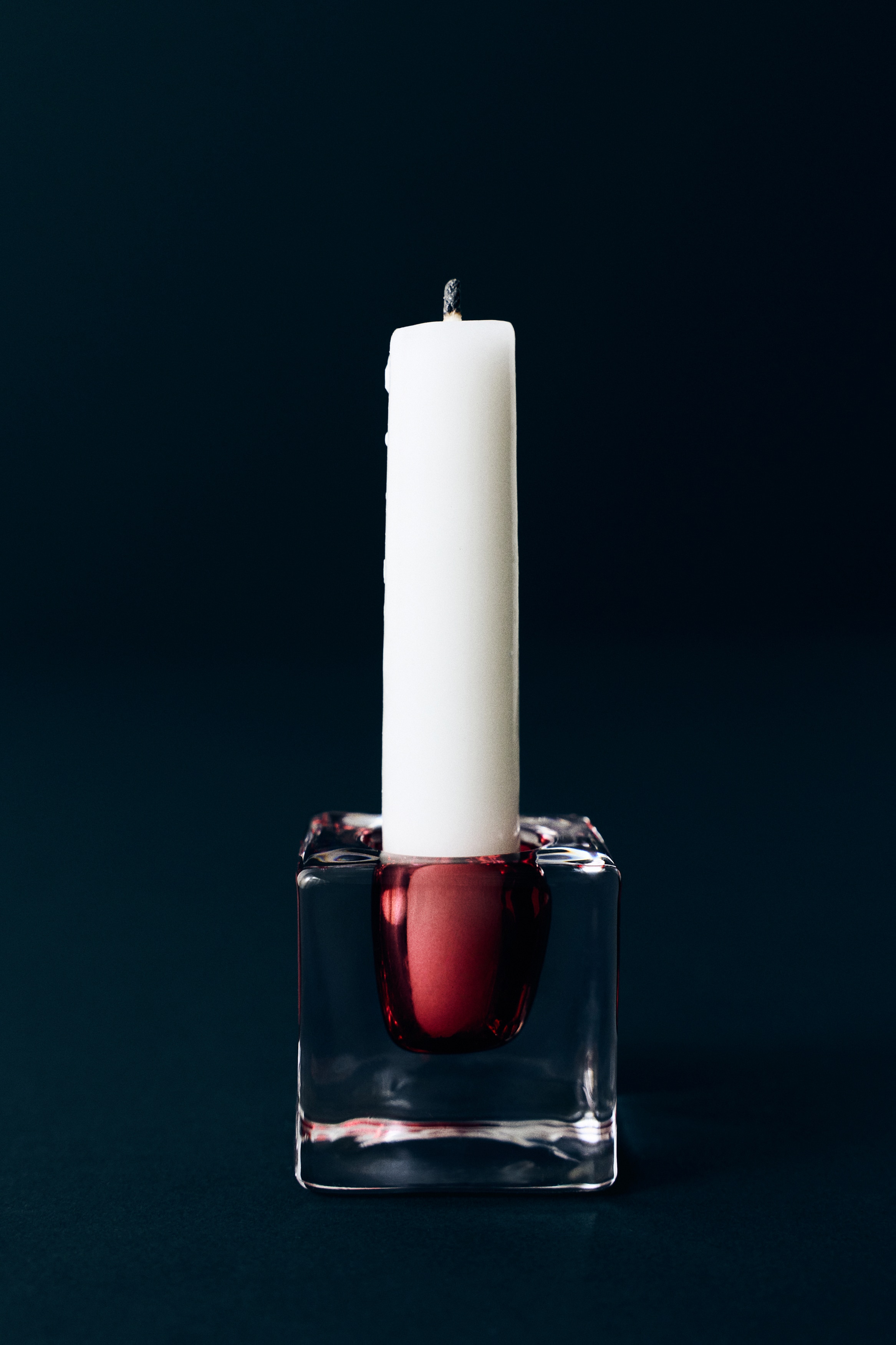 Small glass candlestick