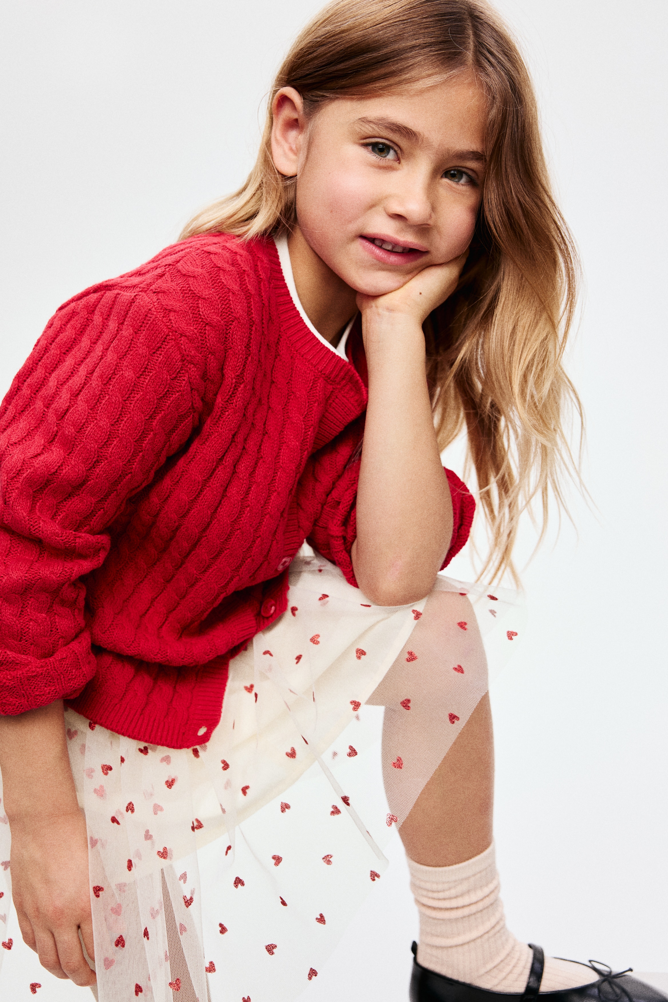 Jupe Fille H&M Ton Flashy – Volants Tulle, Détails Or Et Pailletés, Taille 4/6 Ans