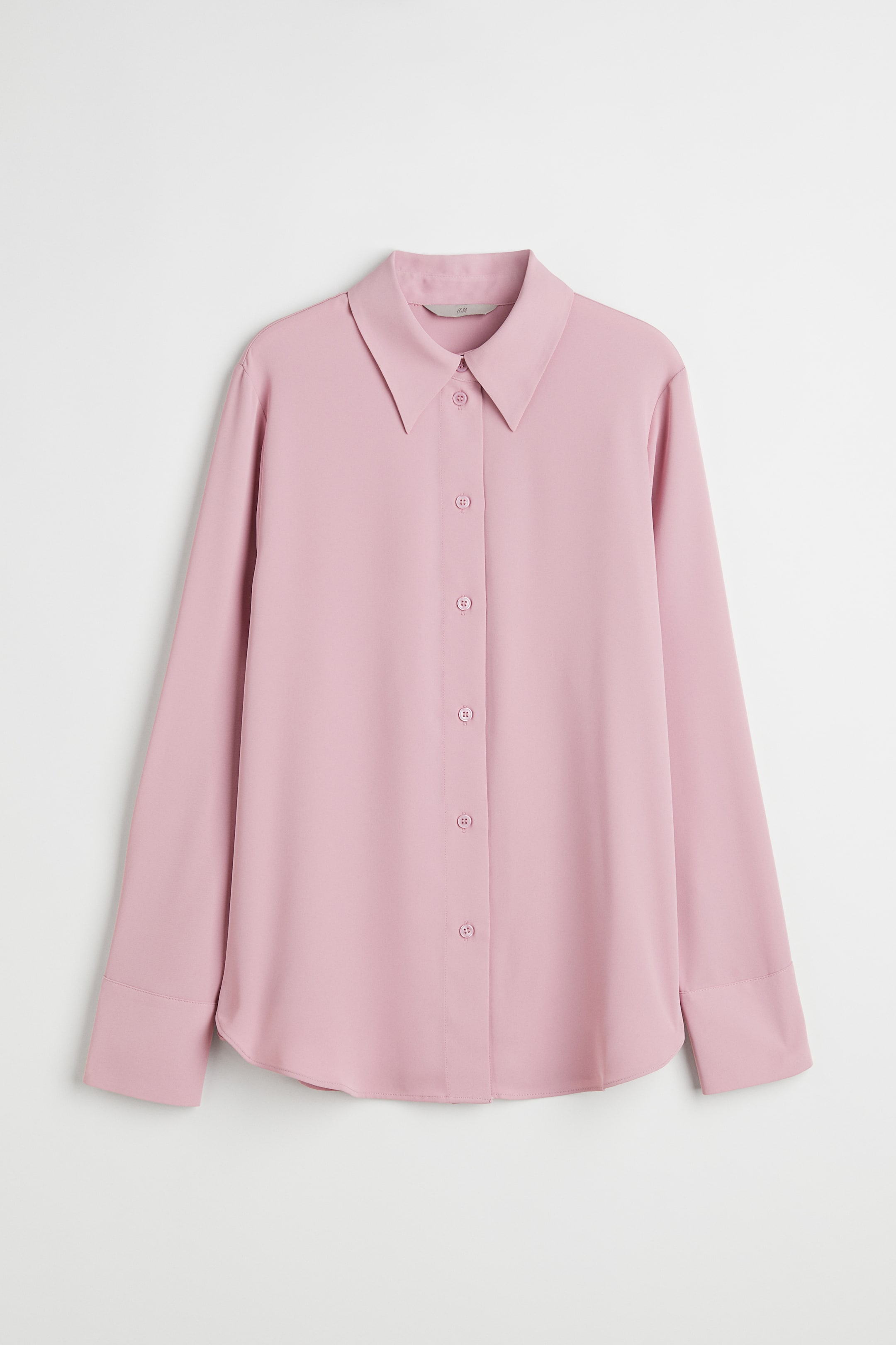 Xem ảnh lớn hơn: Áo sơ mi cổ nhọn - Màu hồng - Ladies | H&M VN 1