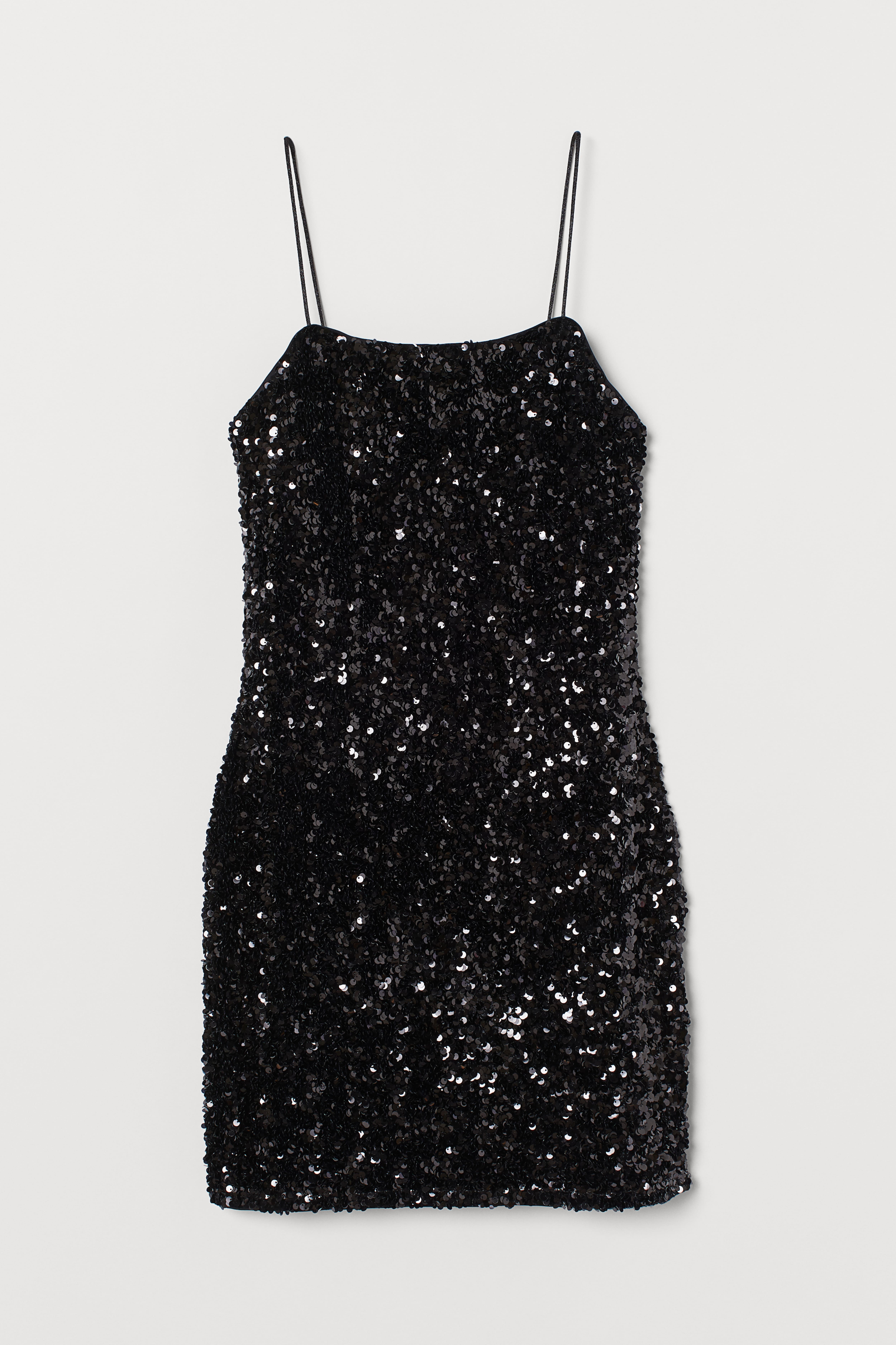 H&m fashion sequin dress black