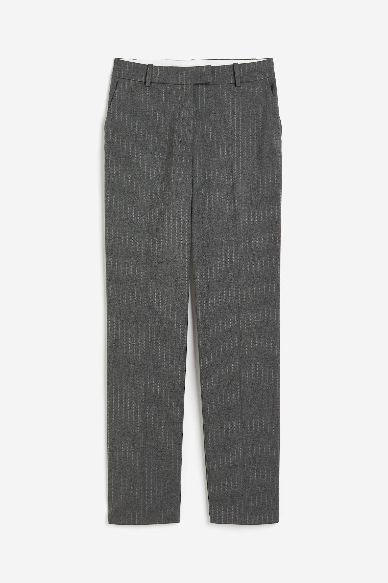 Slim twill trousers - Dark grey/Pinstriped/Grey - 1