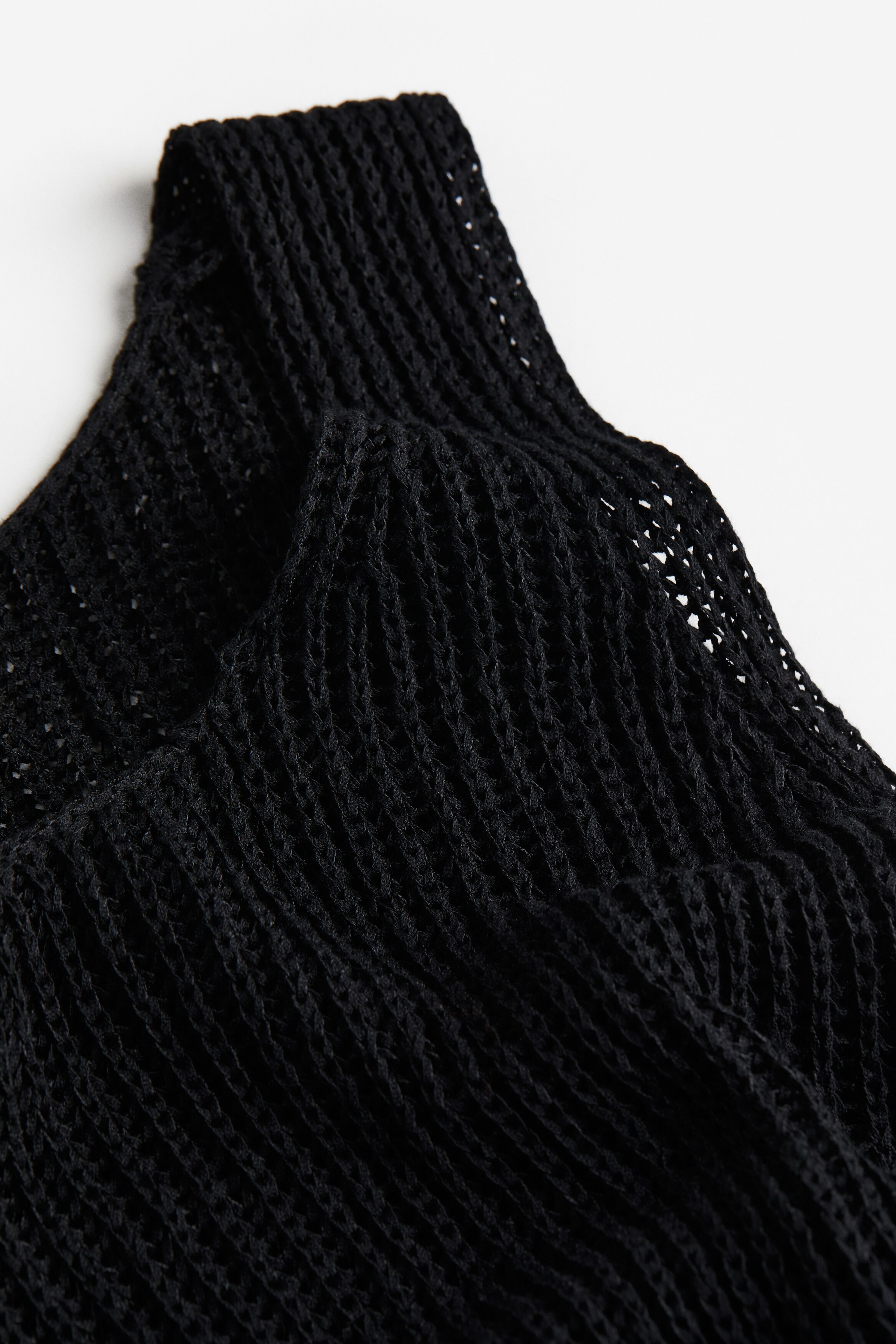 Women's Black Rib-knit silk-blend dress | H&M GB
