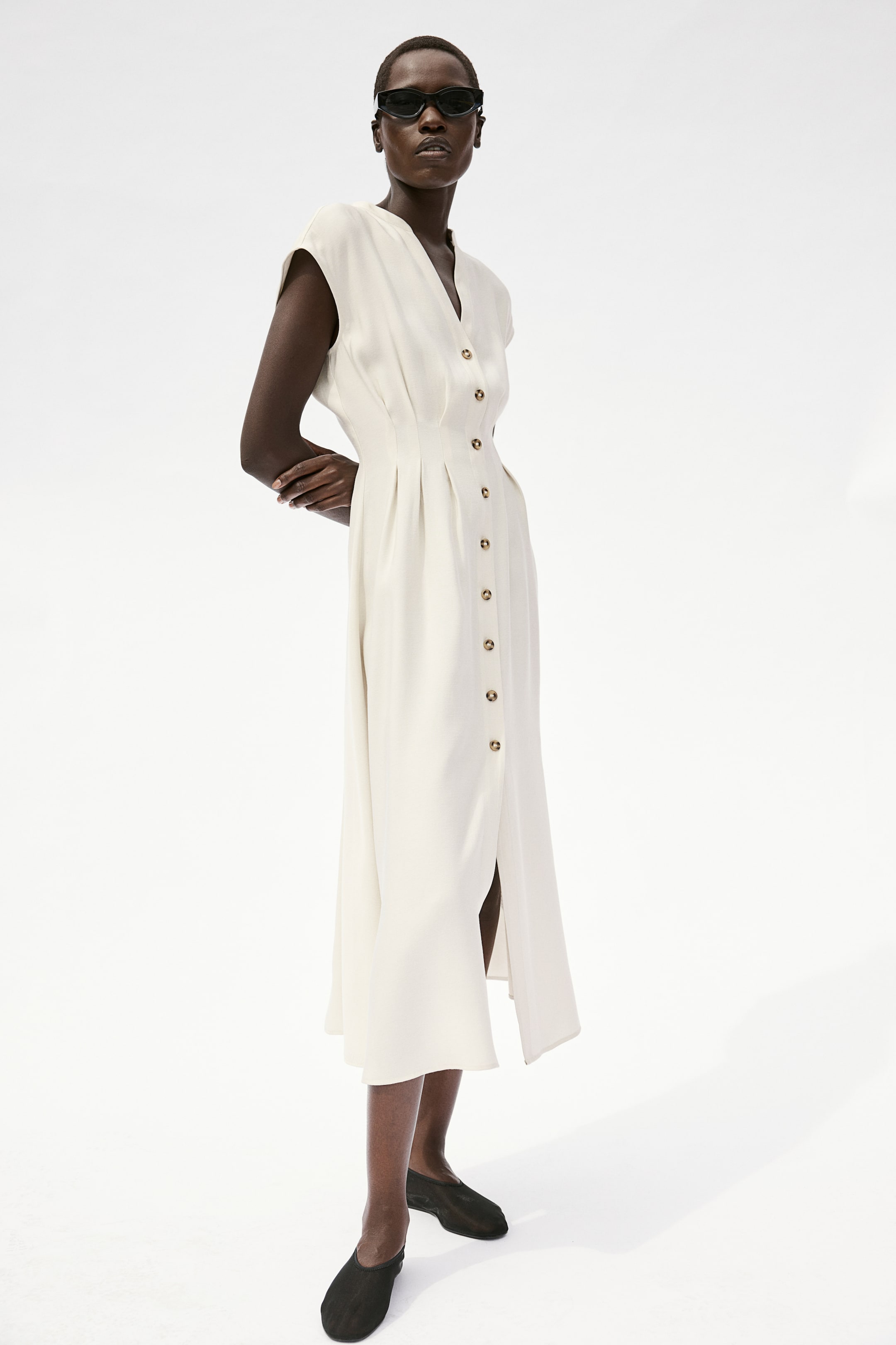 Shirt Dress with Tapered Waist