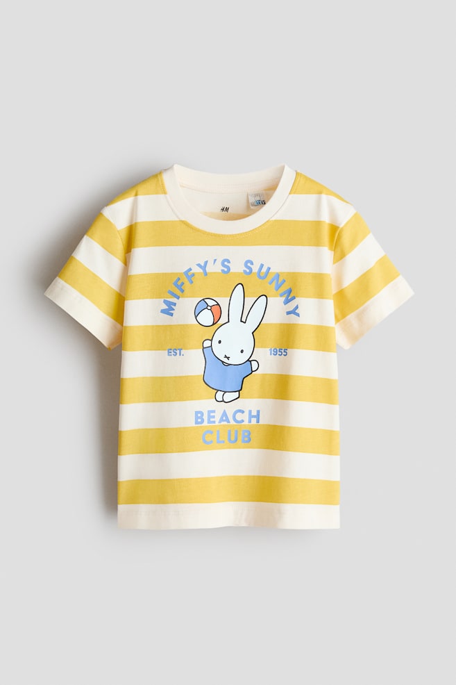 Camiseta de algodón con motivo estampado - Amarillo/Miffy/Blanco/Las guerreras K-pop/Gris oscuro jaspeado/Nirvana/Gris/Las guerreras K-pop/Blanco/Zootrópolis/Blanco/Las guerreras K-pop/Rosa/Vaiana/Rosa/Hello Kitty/Rosa claro/Lilo y Stitch - 1