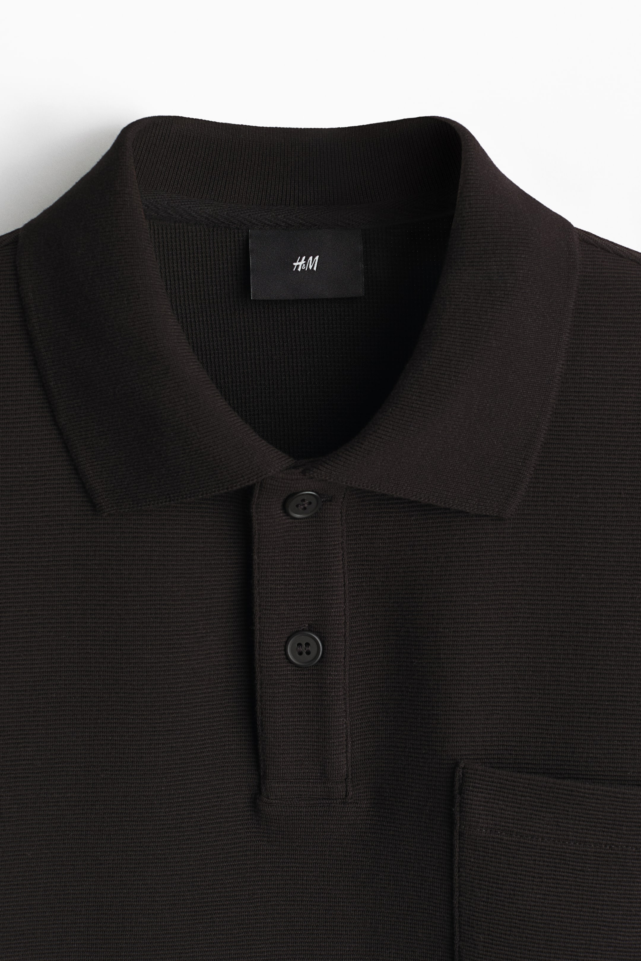 查看大圖: Loose Fit Polo shirt - Black - Men | H&M HK 2