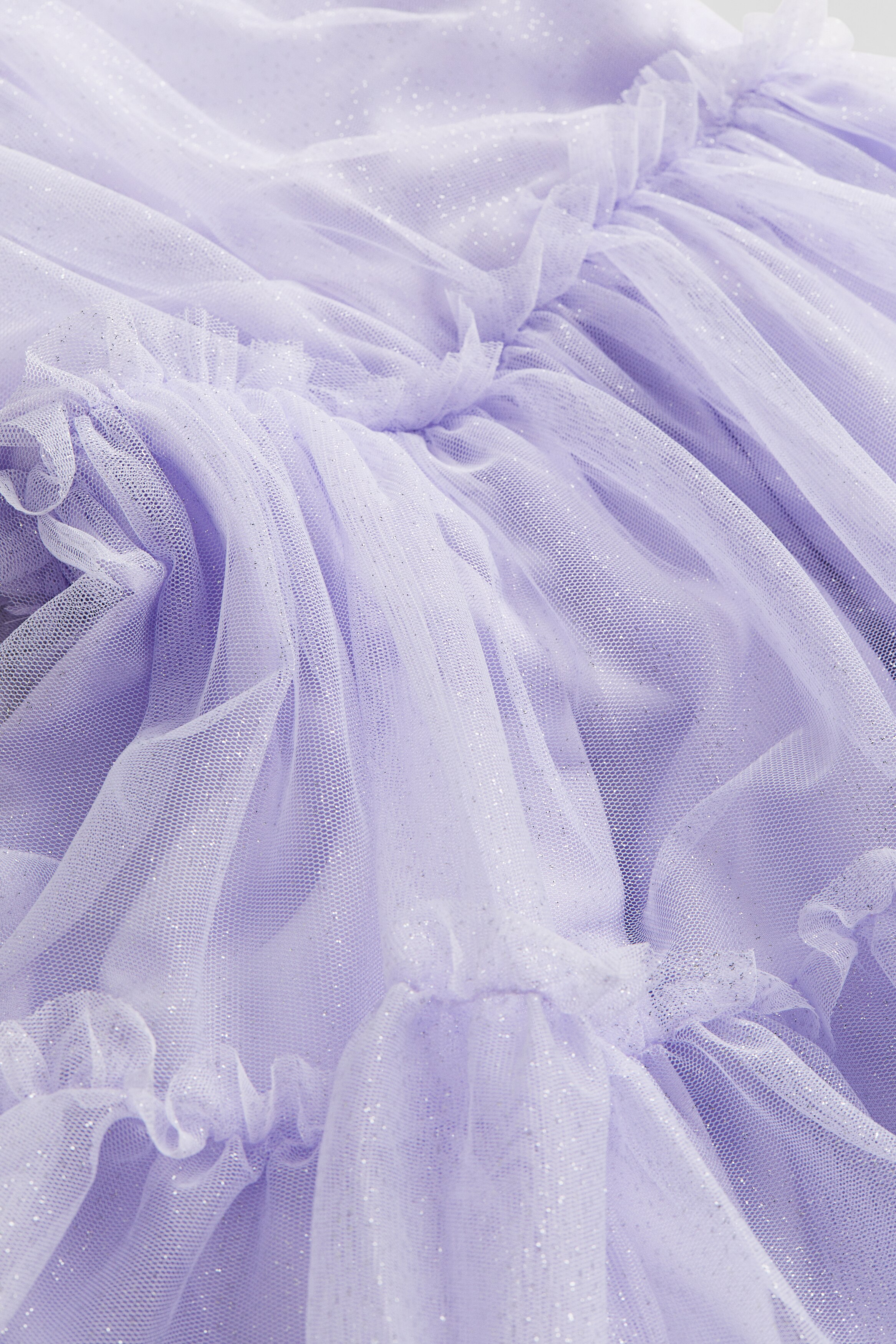 Frill-trimmed tulle dress - Purple - Kids | H&M GB