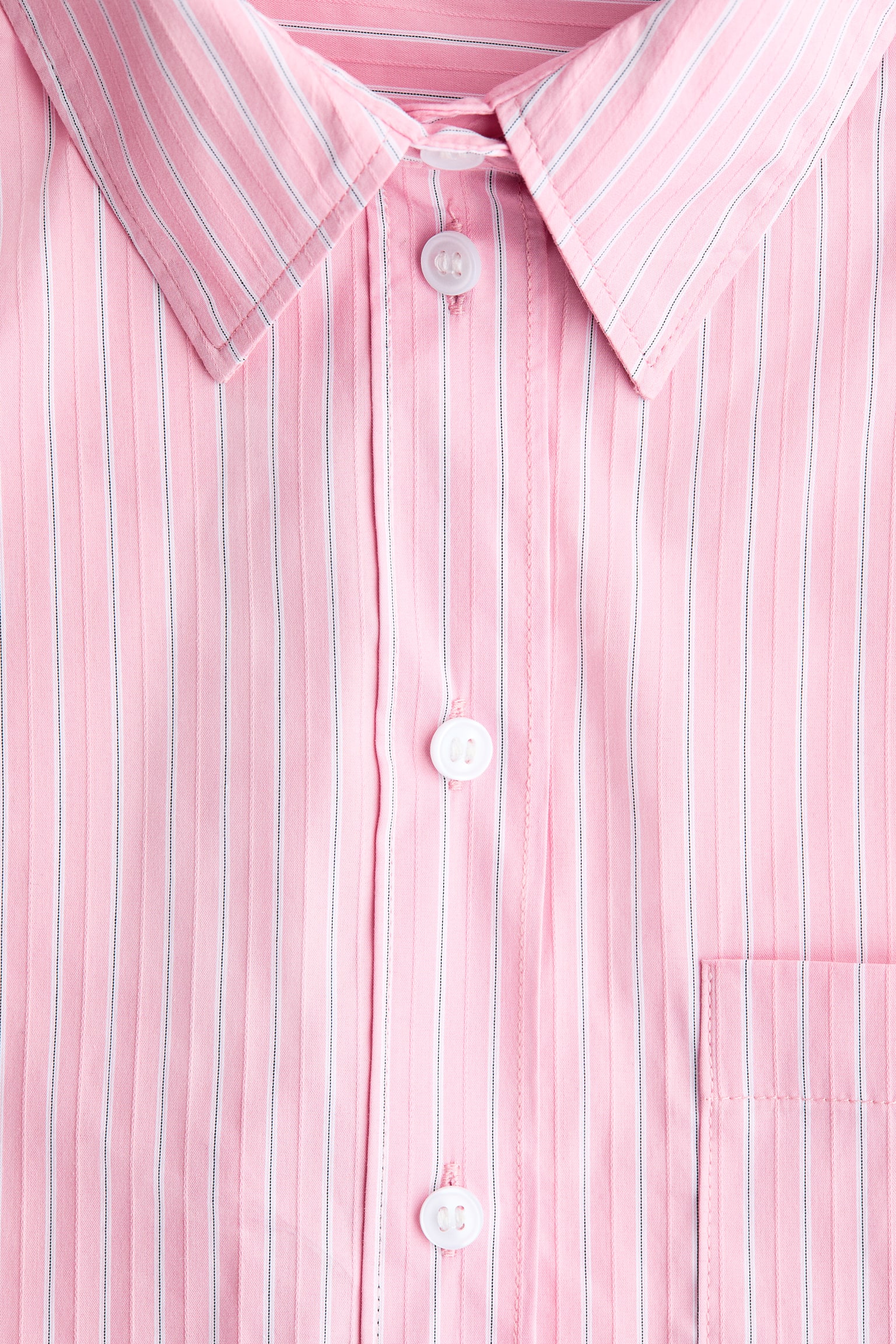 Oversized shirt - Pink/Striped/White/Light blue/Striped - 2