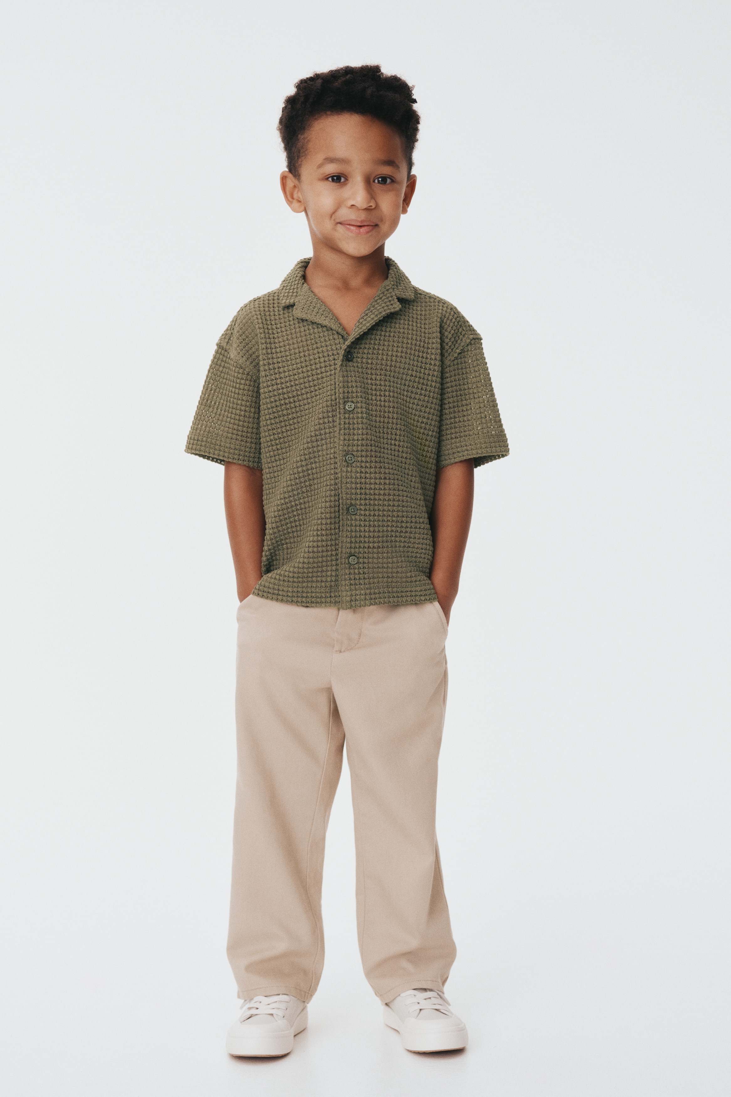 Bol Kesimli Gabardin Chino - Bej