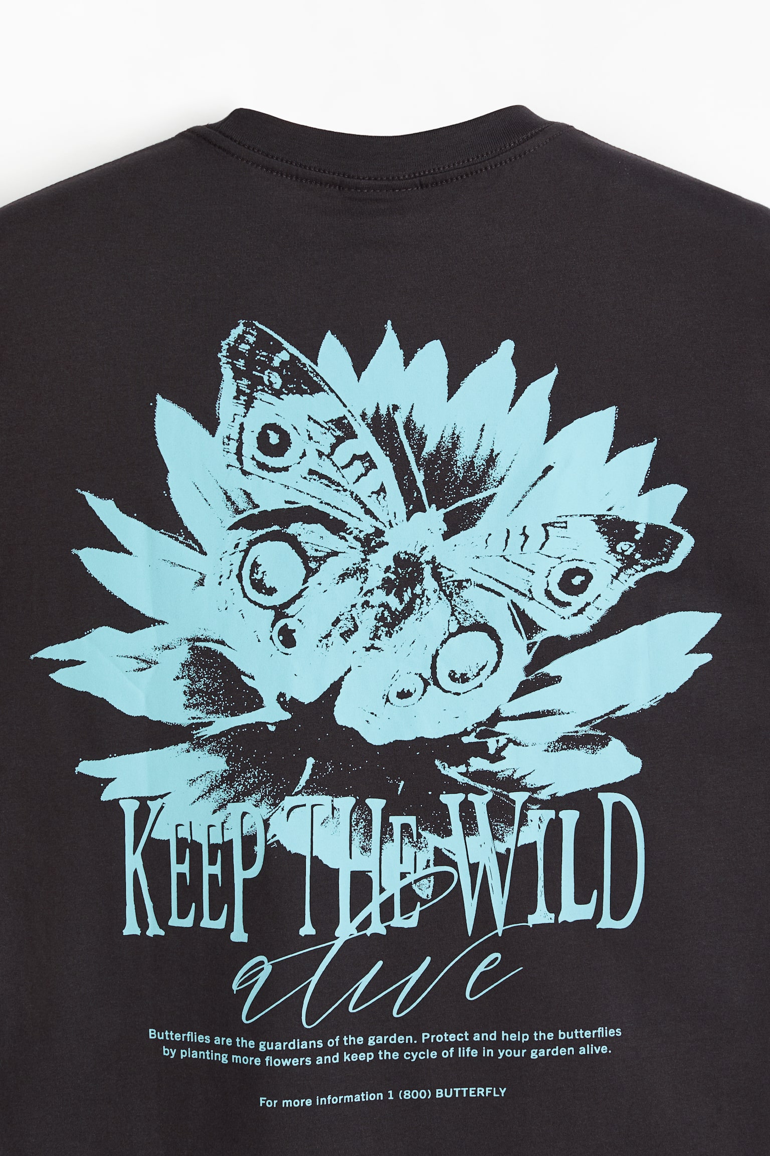 Loose Fit Printed T-shirt - Black/Keep the wild/Turquoise/Emotional currents/White/Flowever/Brown/Street hoops/Brown/Adapt/White/Next level ready/Plum/Handle With Care/Navy blue/Not All Things Lost - 3