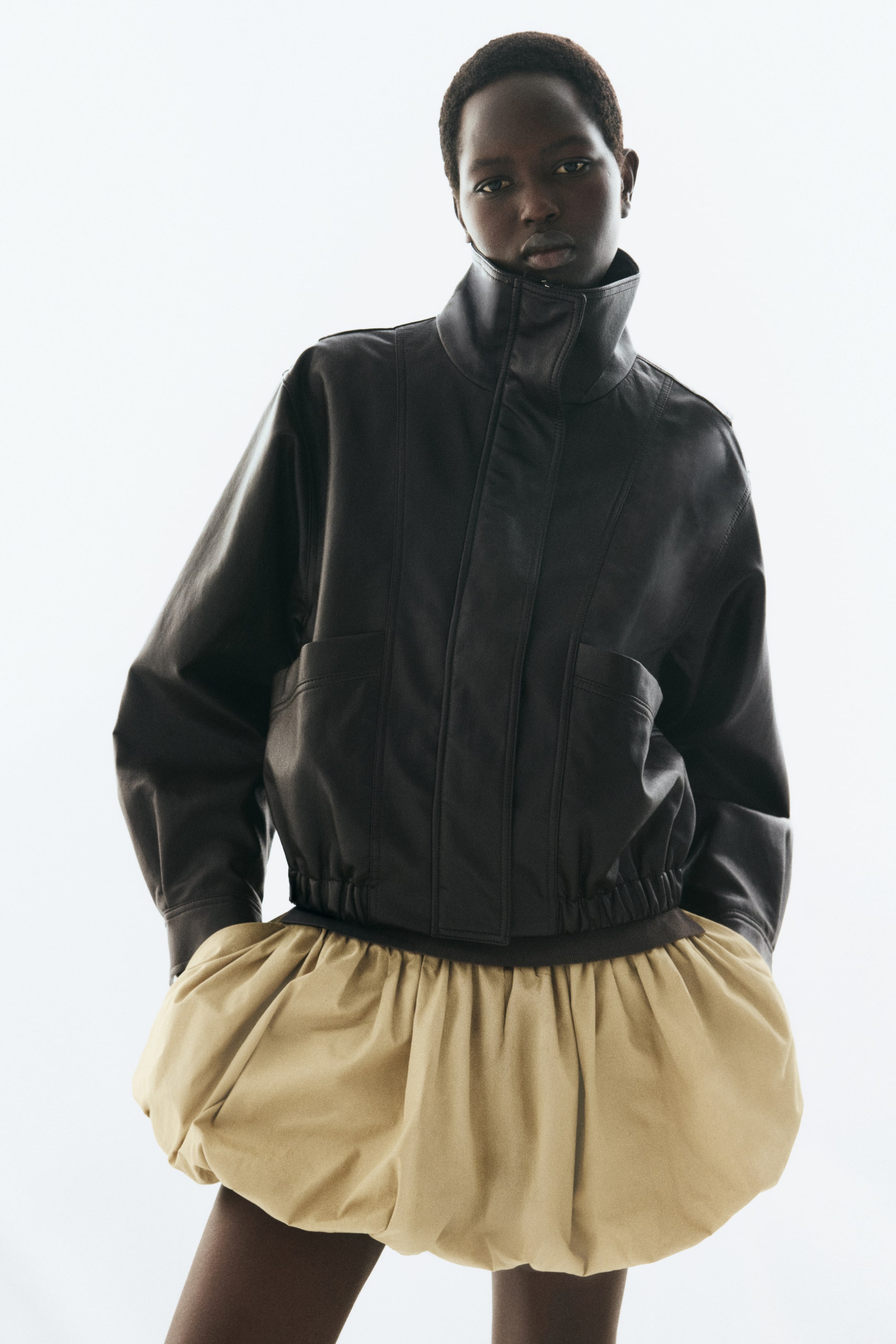 View larger image: Oversized Coated Jacket - Dark brown - Ladies | H&M US 1
