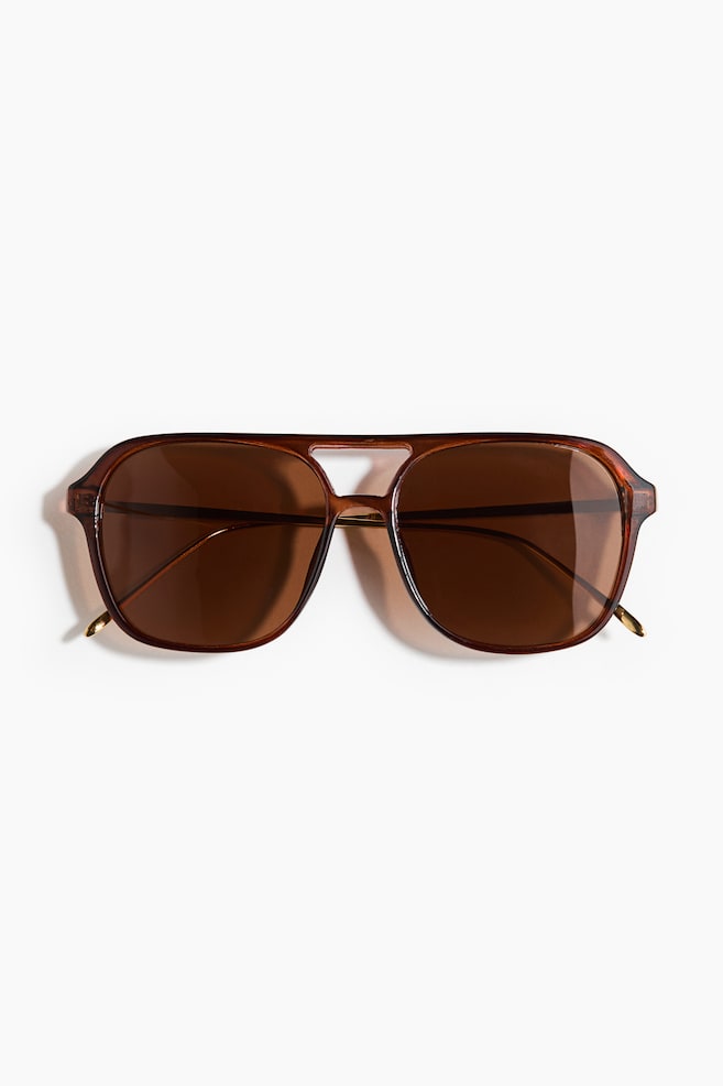 Polarized Sunglasses - Dark brown/Taupe/Brown/tortoiseshell pattern/Light beige/gold-colored - 1