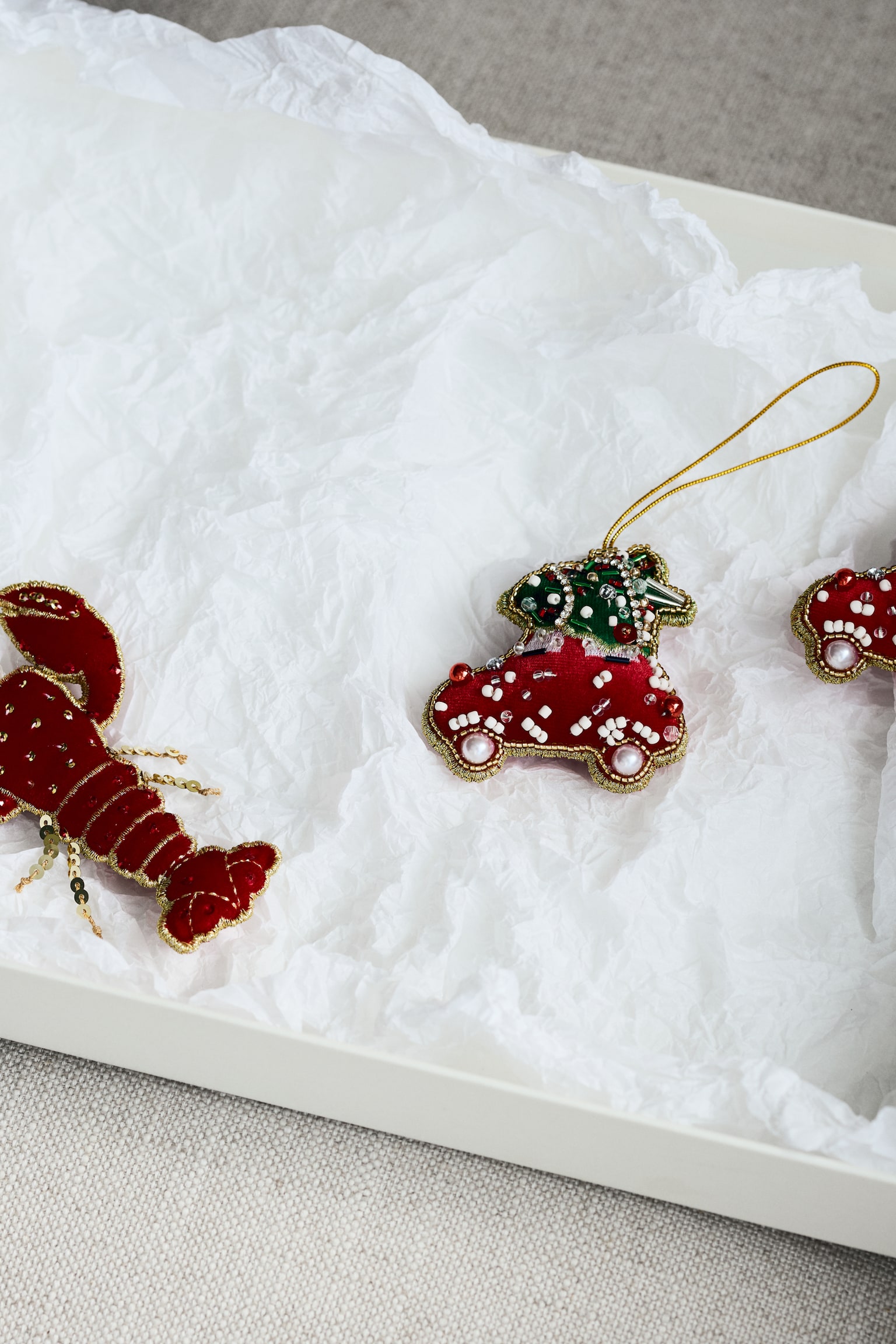 קישוט לעץ חג המולד - אדום/מכונית/אדום/Caviar/זהוב/גביע/כסוף/צדפה/ירוק/עץ חג המולד/לבן/כוכב/ירוק כהה/בית - 2