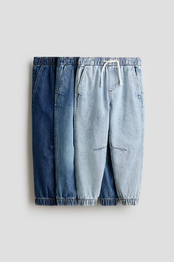 Детские джинсы H&M 3-Pack Denim Joggers