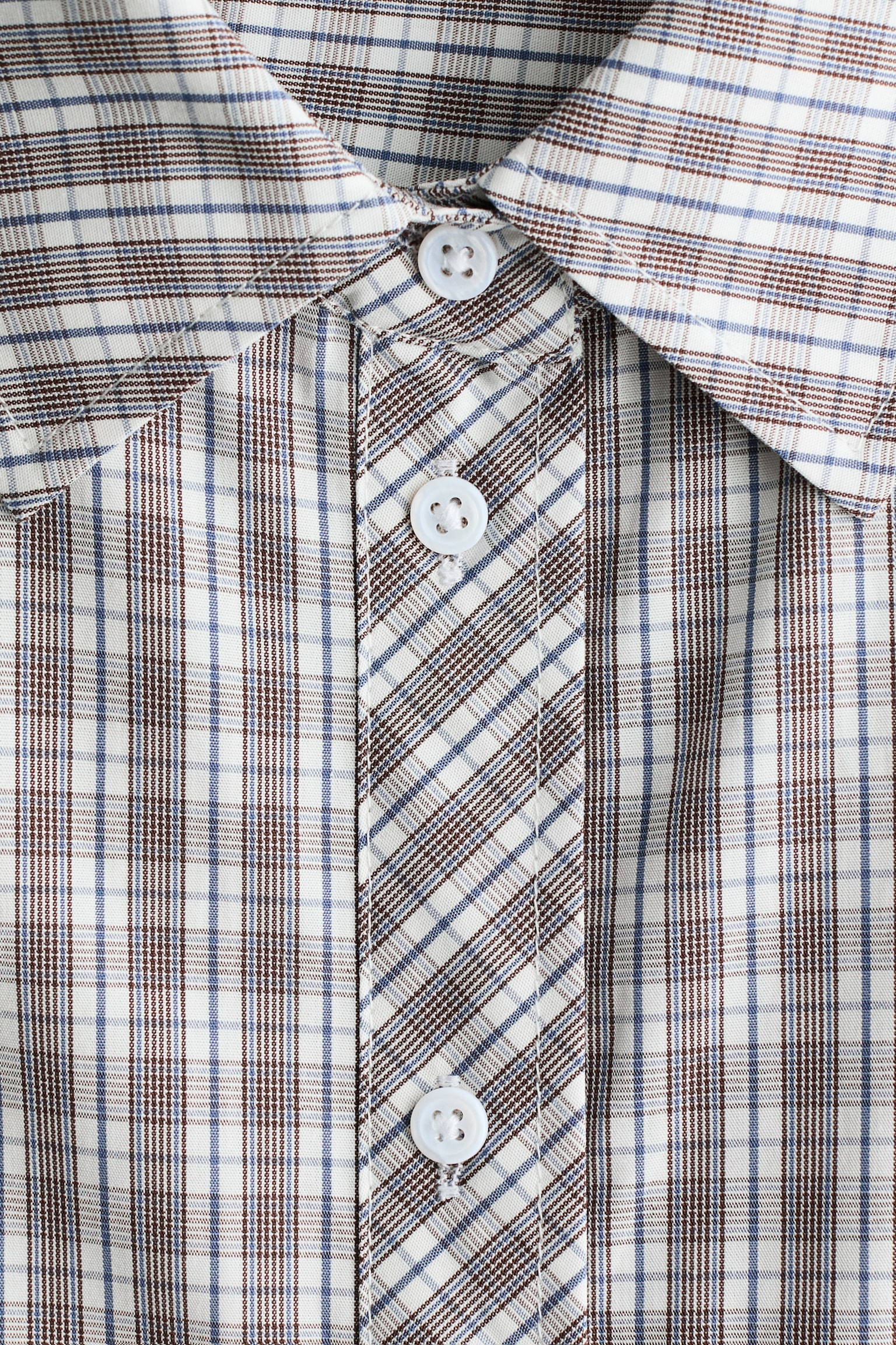 Áo kiểu có gấu bong bóng - Màu nâu/Kẻ ca rô - 4