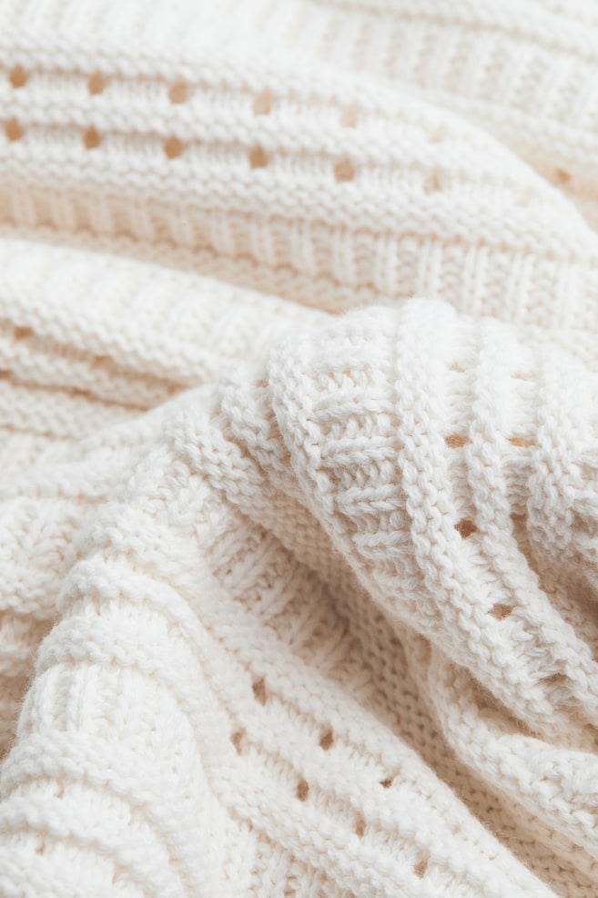 Regular Fit Textured-knit jumper - Cream - 3