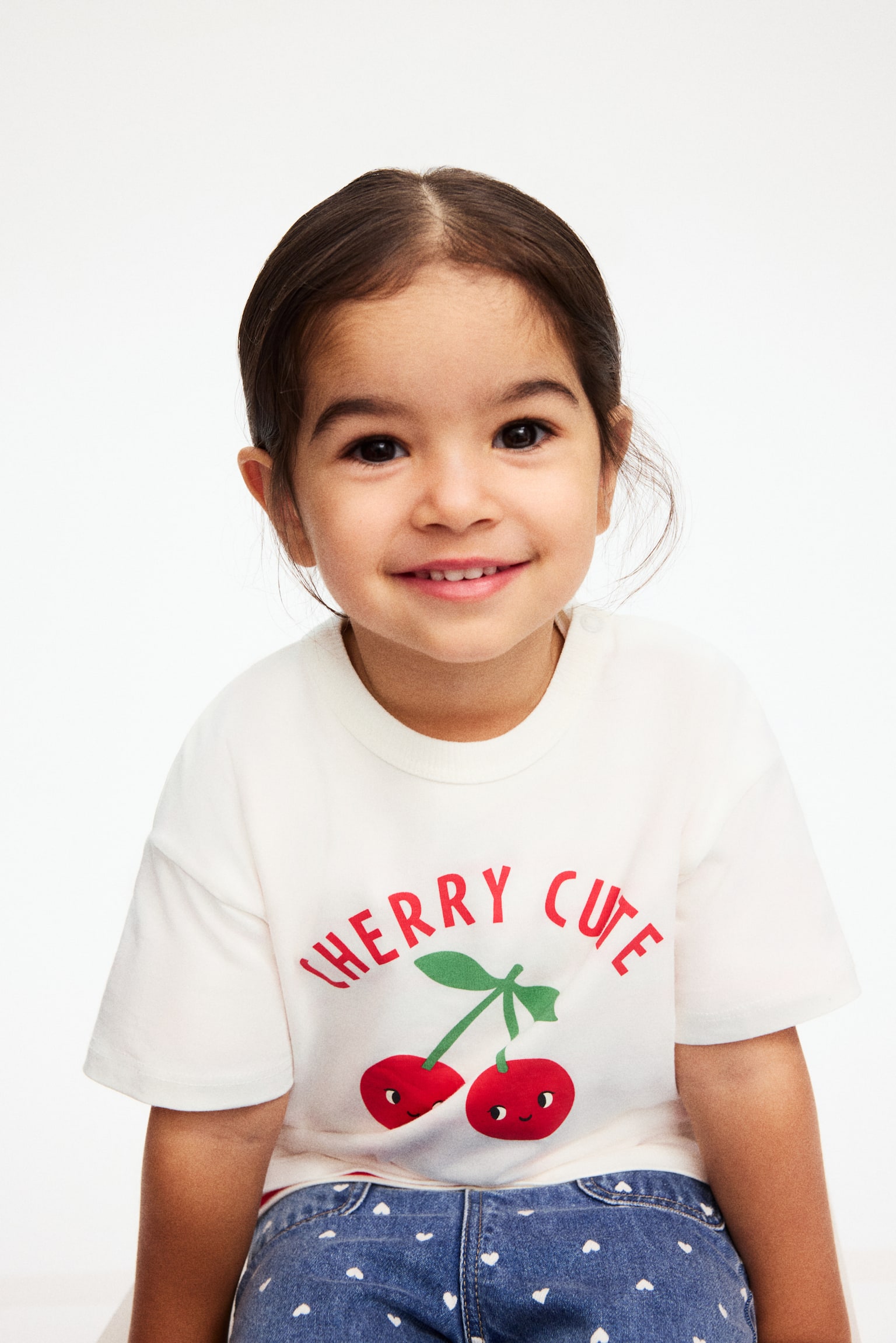 Набір із 3 бавовняних футболок - Білий/Cherry cute - 3